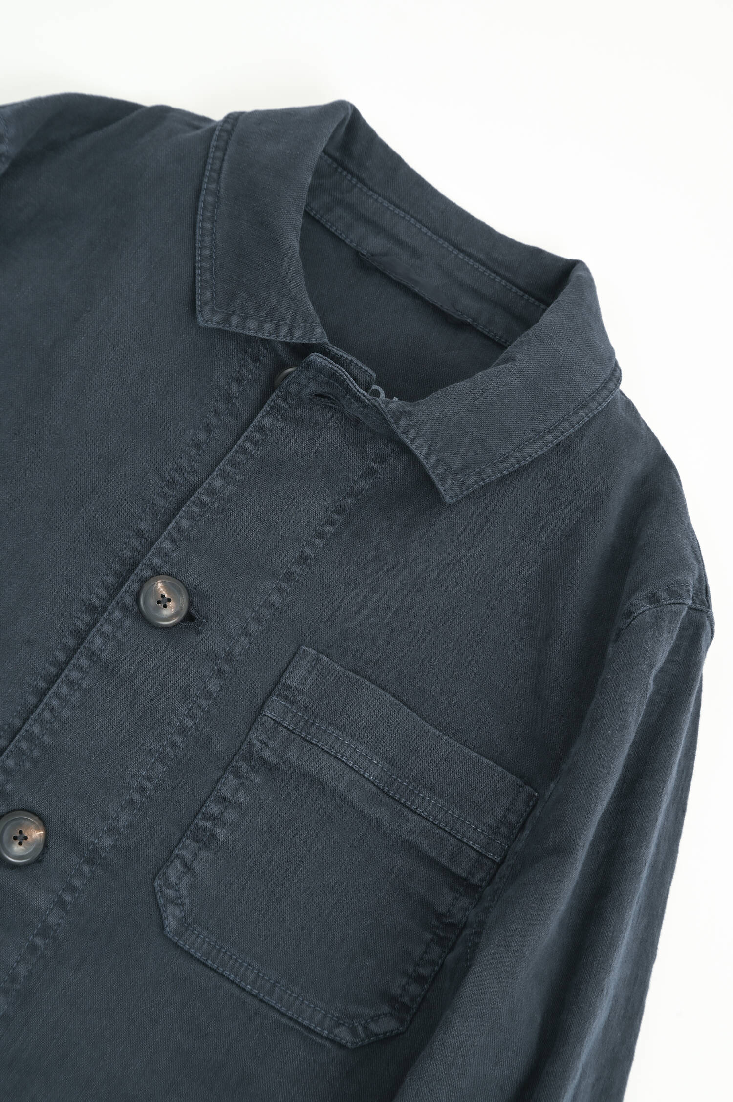 Jacke aus Leinen-Mix in Navy