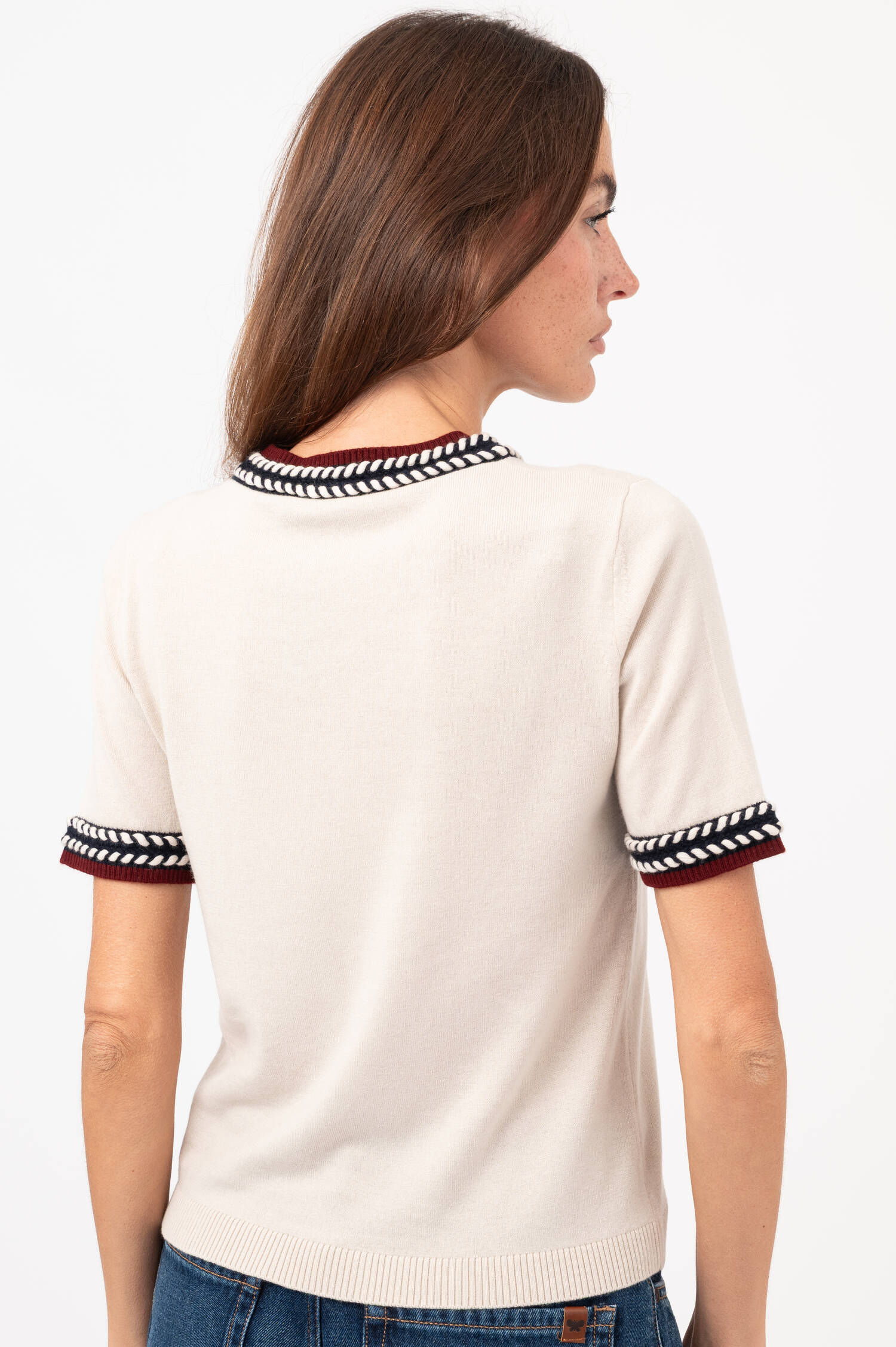 Woll-T-Shirt CARINA in Beige