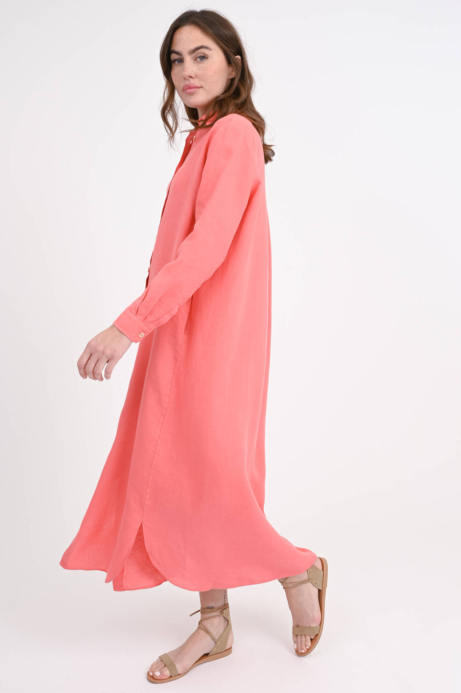 Midi-Kleid GITTE in Coral