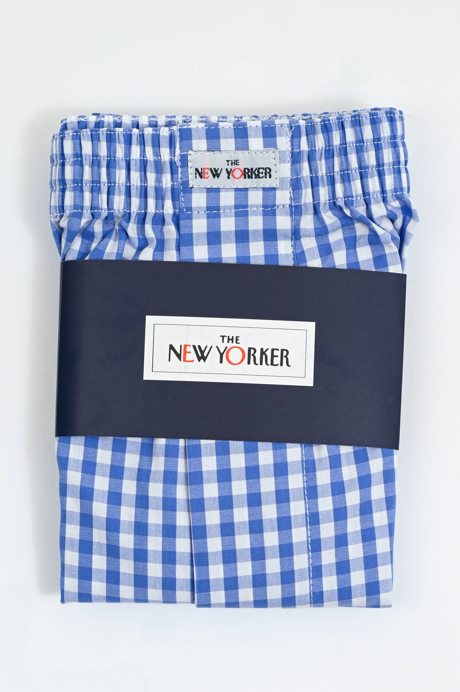  Boxershorts aus Baumwolle in Navy/Weiß karriert