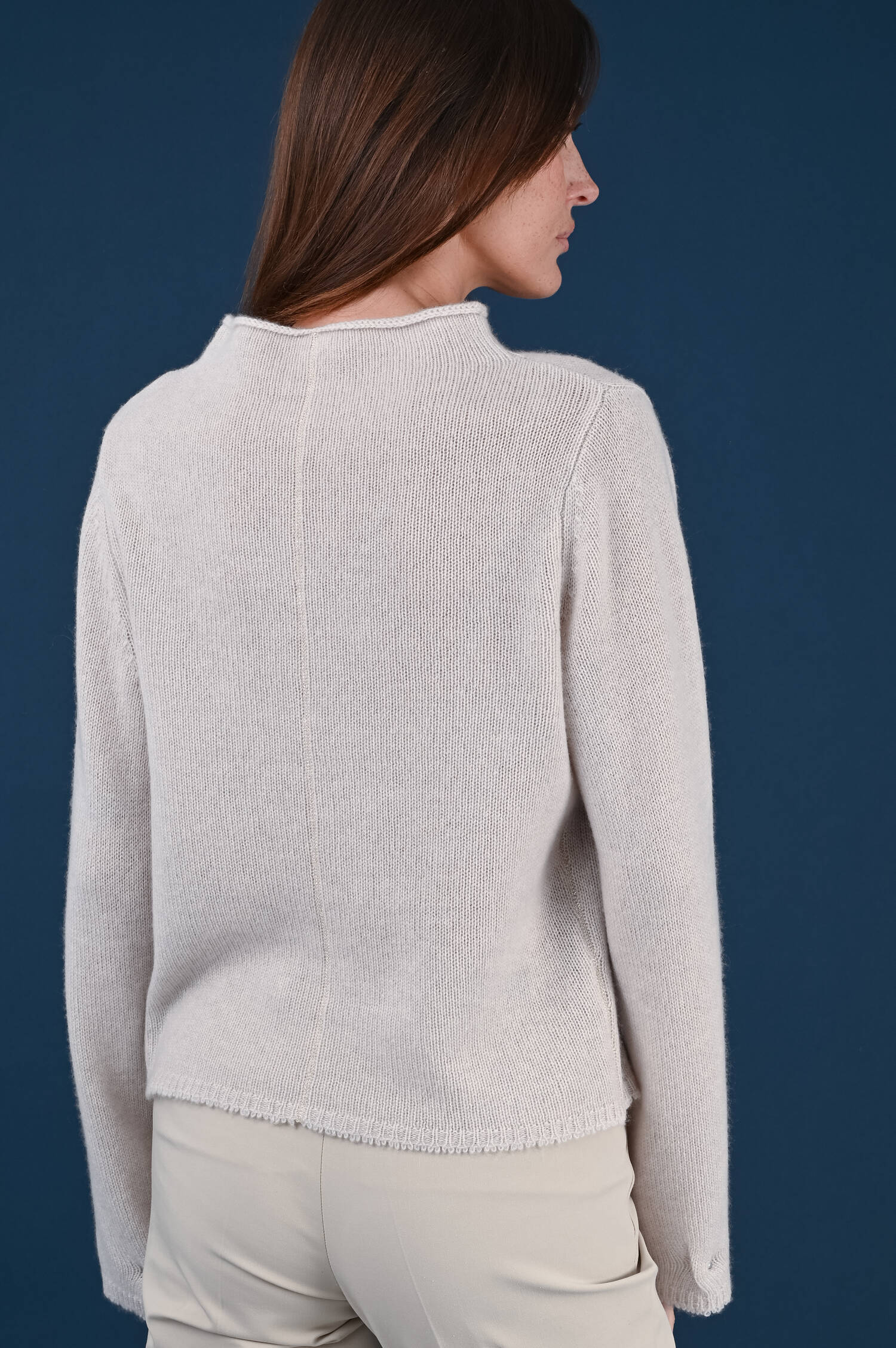Cashmere Pullover in Marblegrau