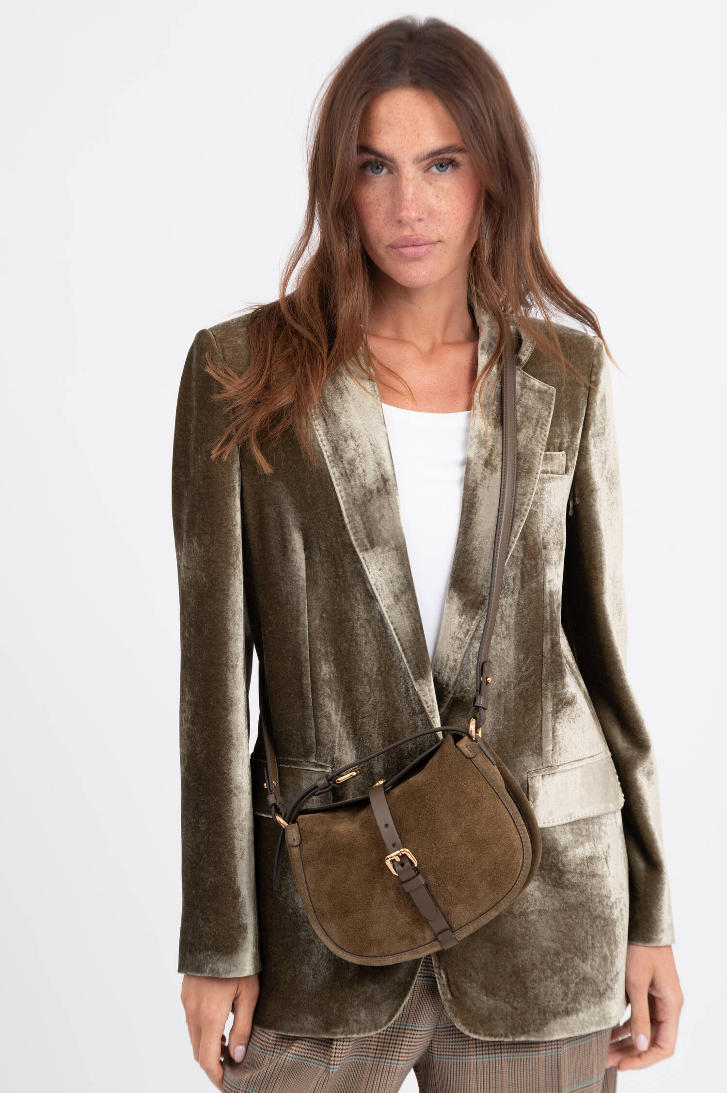 Small Suede Pony Bag in Olive Small Suede Pony Bag in Olive
