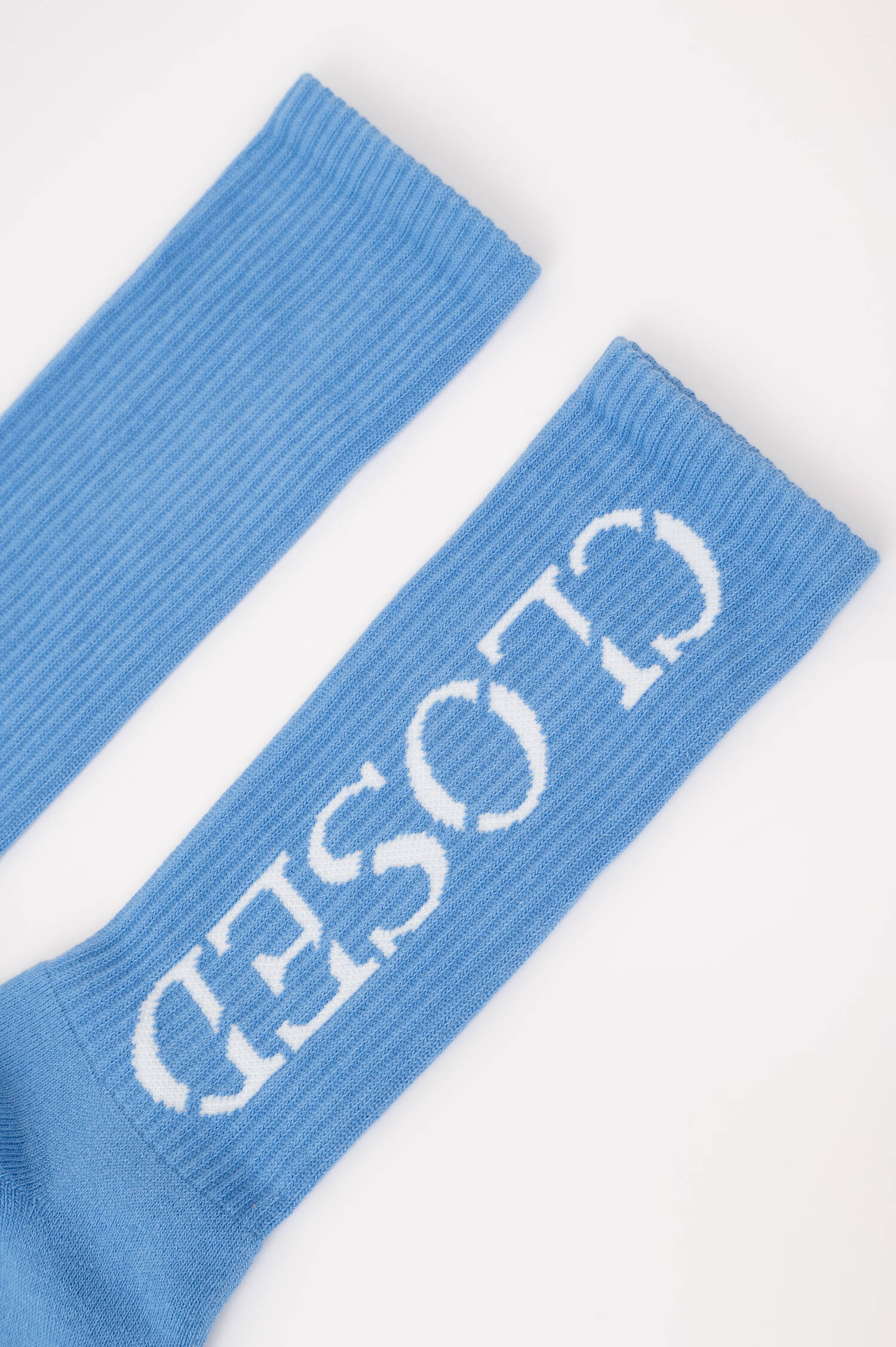 Socken mit Logo-Print in Blau