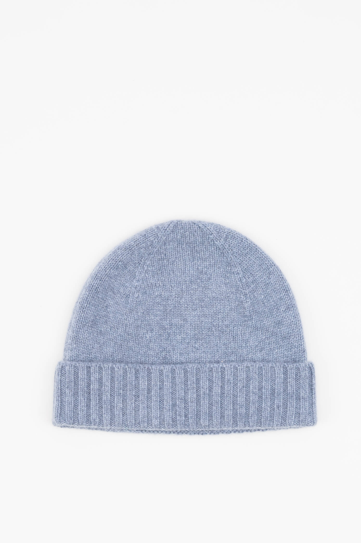 Cashmere-Beanie in Graublau