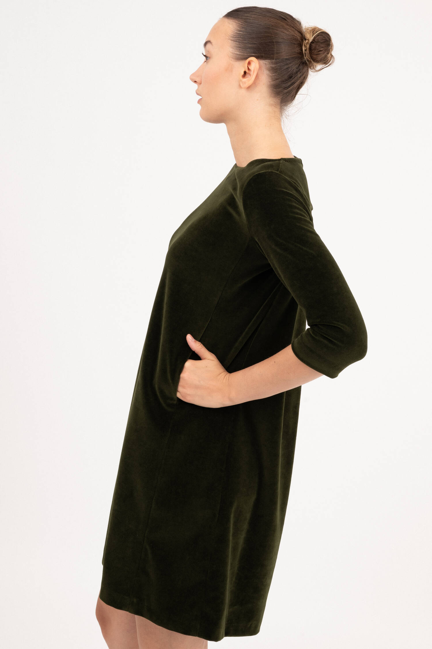 Samtkleid in Grün Samtkleid in Grün