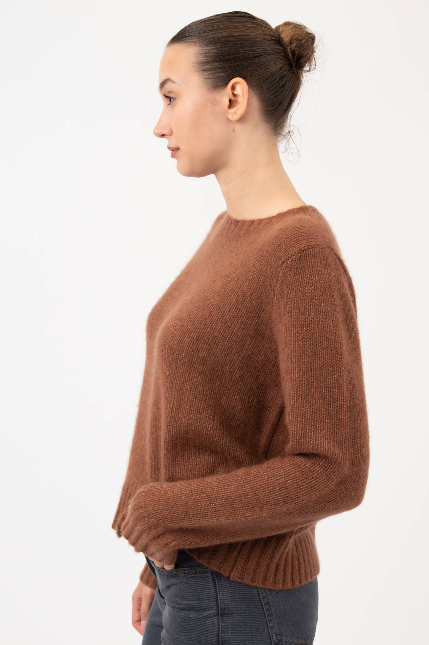 Cashmere-Seiden-Pullover MARIS in Rostbraun Cashmere-Seiden-Pullover MARIS in Rostbraun