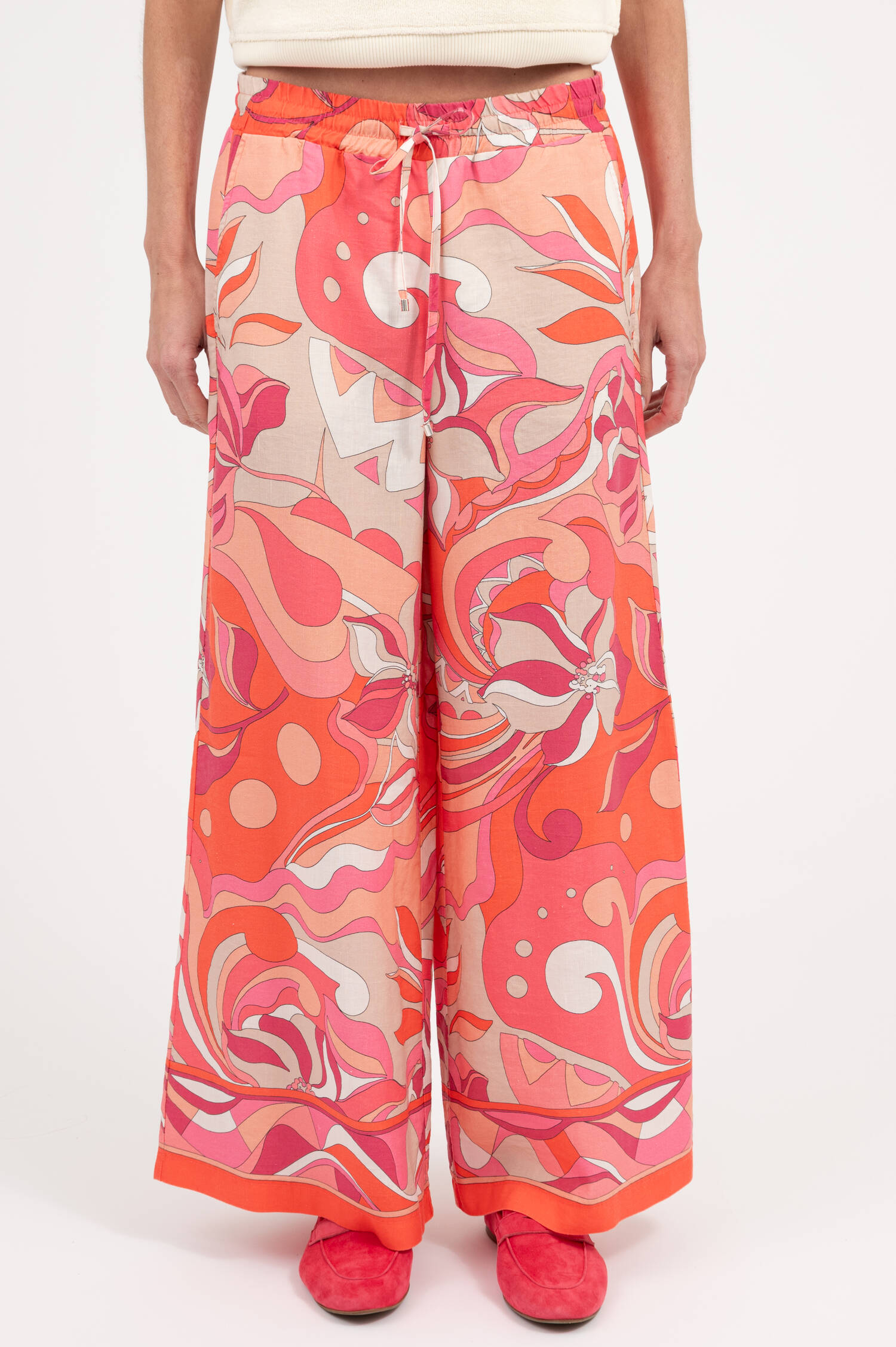 Culotte Hose AUGUST mit Print in Pink