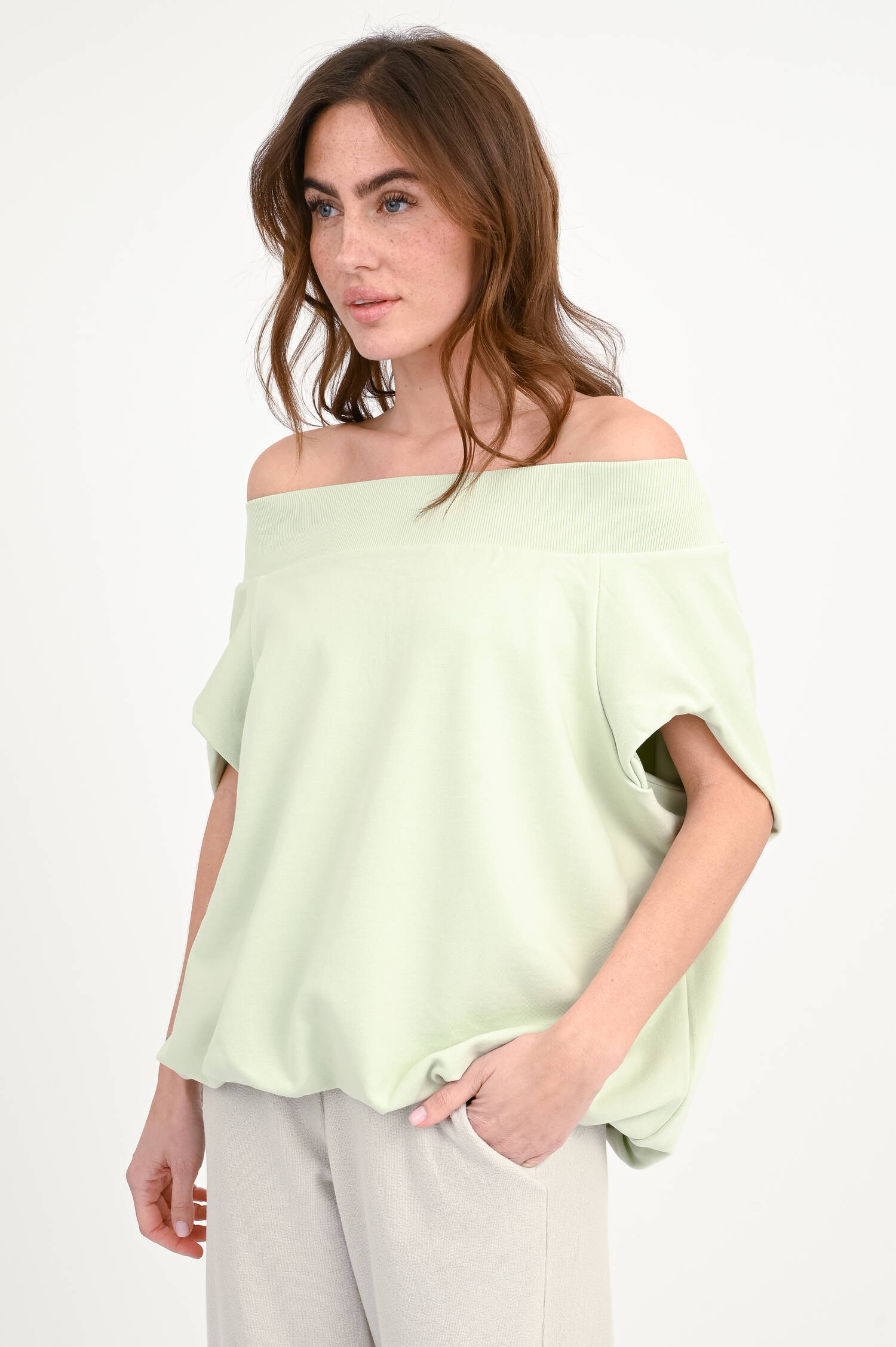 T-Shirt SONA mit U-Boot-Ausschnitt in Mint T-Shirt SONA mit U-Boot-Ausschnitt in Mint