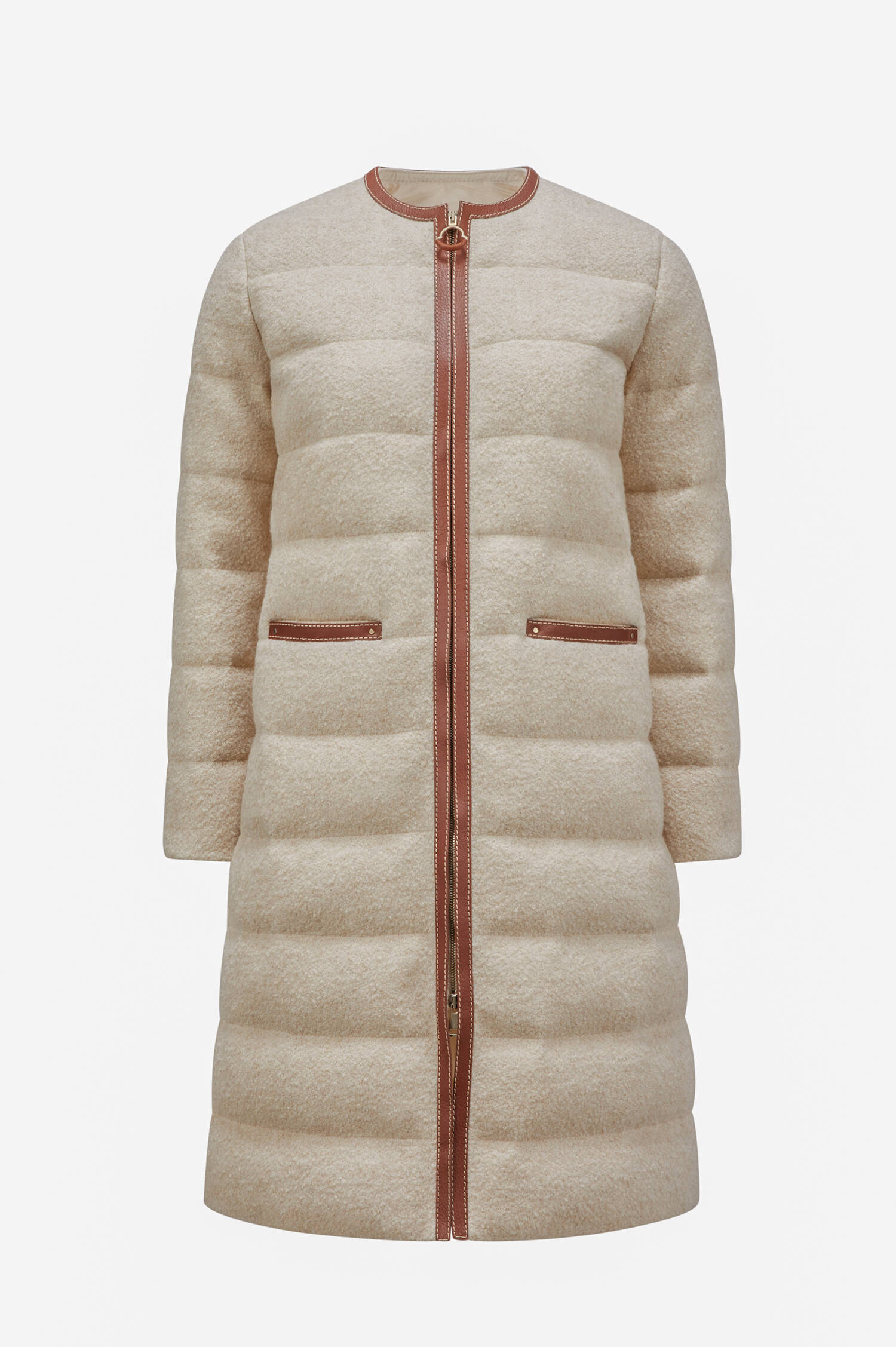 Daunenmantel BALETTE in Bouclé-Optik in Natur Daunenmantel BALETTE in Bouclé-Optik in Natur