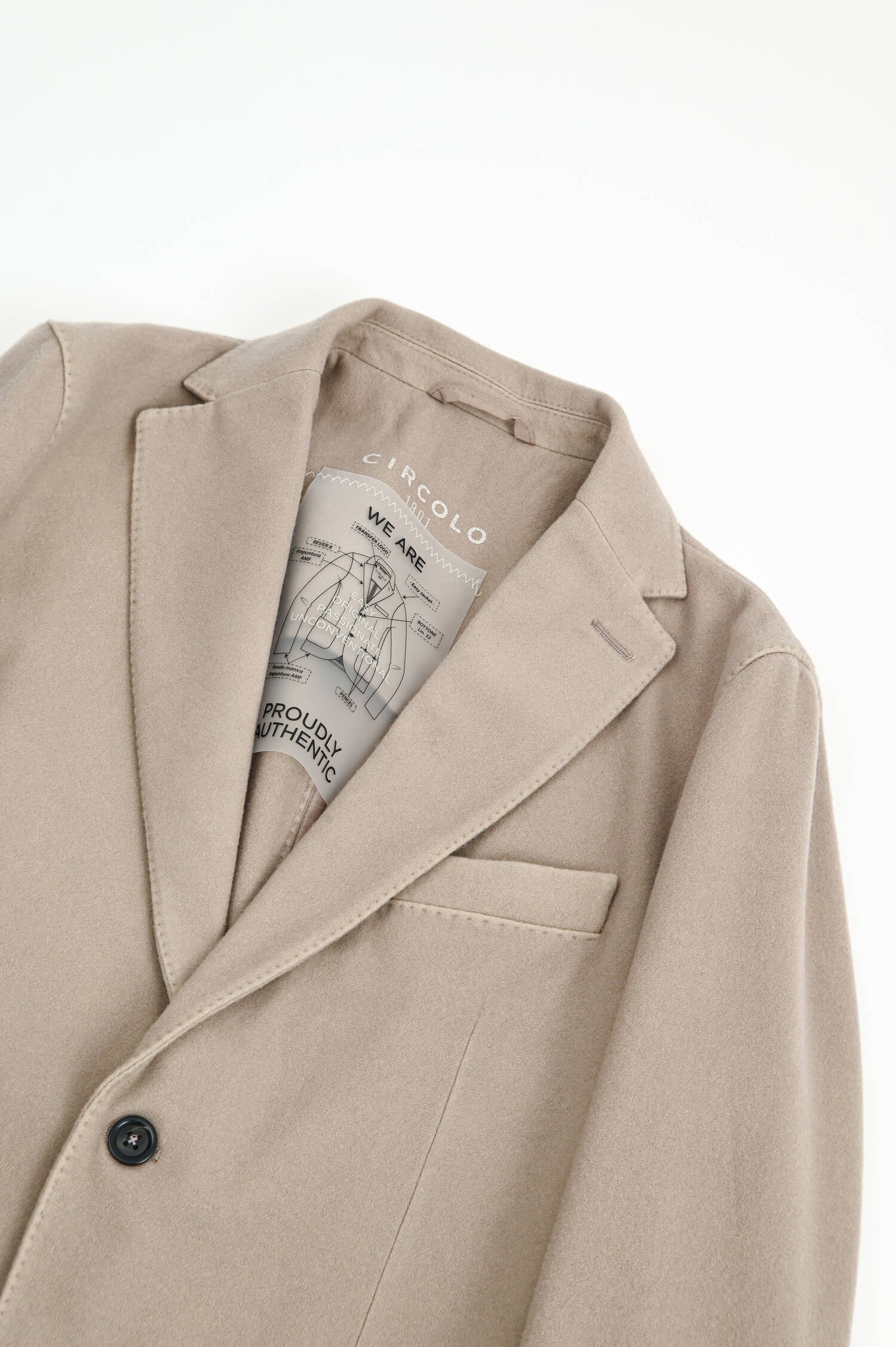 Sakko aus Wolle in Quarzo