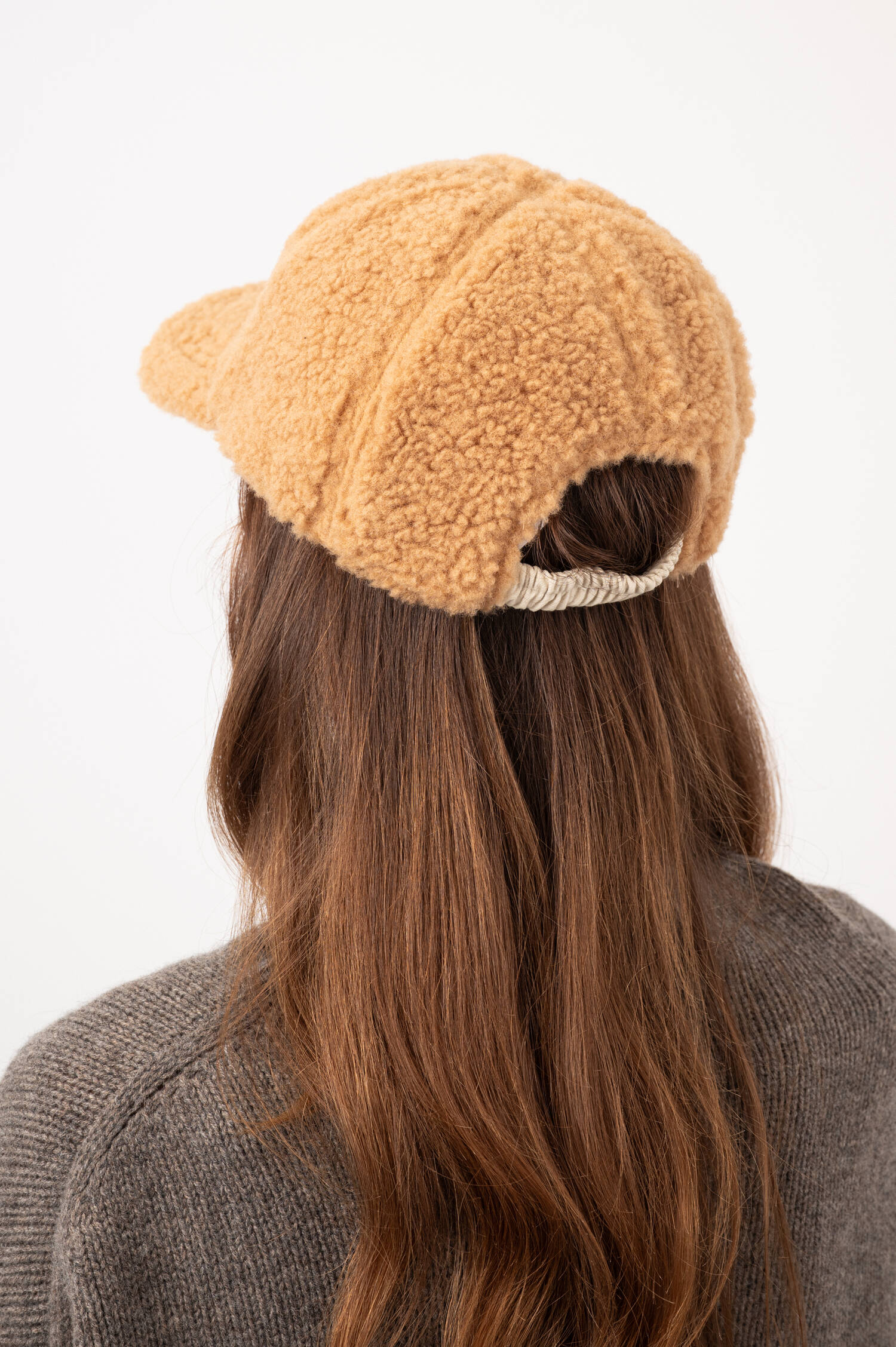 Teddy-Basecap mit Logo-Stickerei in Braun Teddy-Basecap mit Logo-Stickerei in Braun