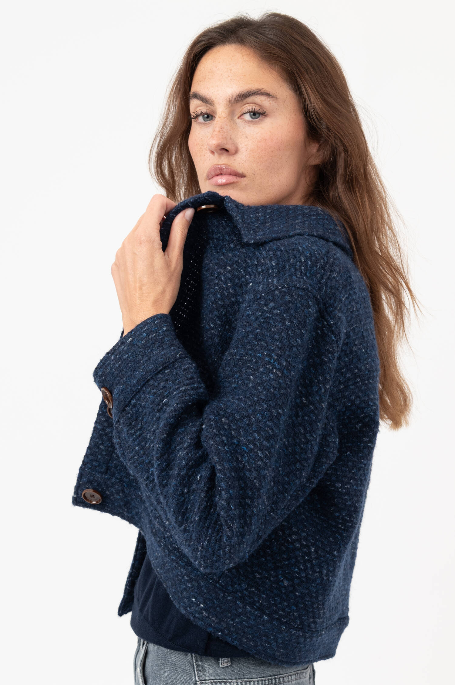 Jacke JASMINA in Navy meliert