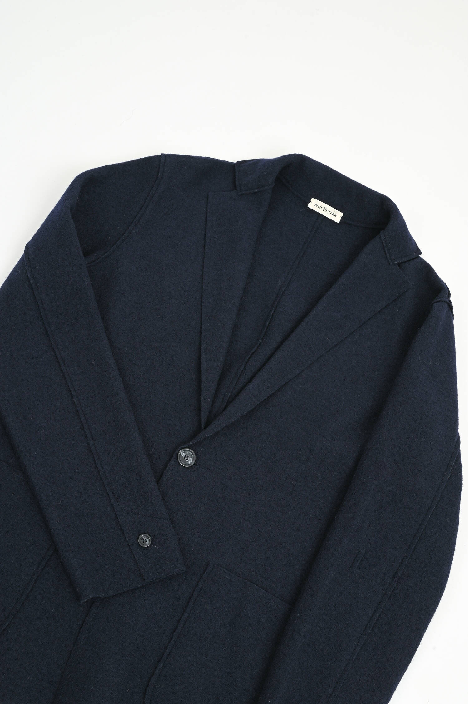 Strick-Sakko aus Wolle in Navy