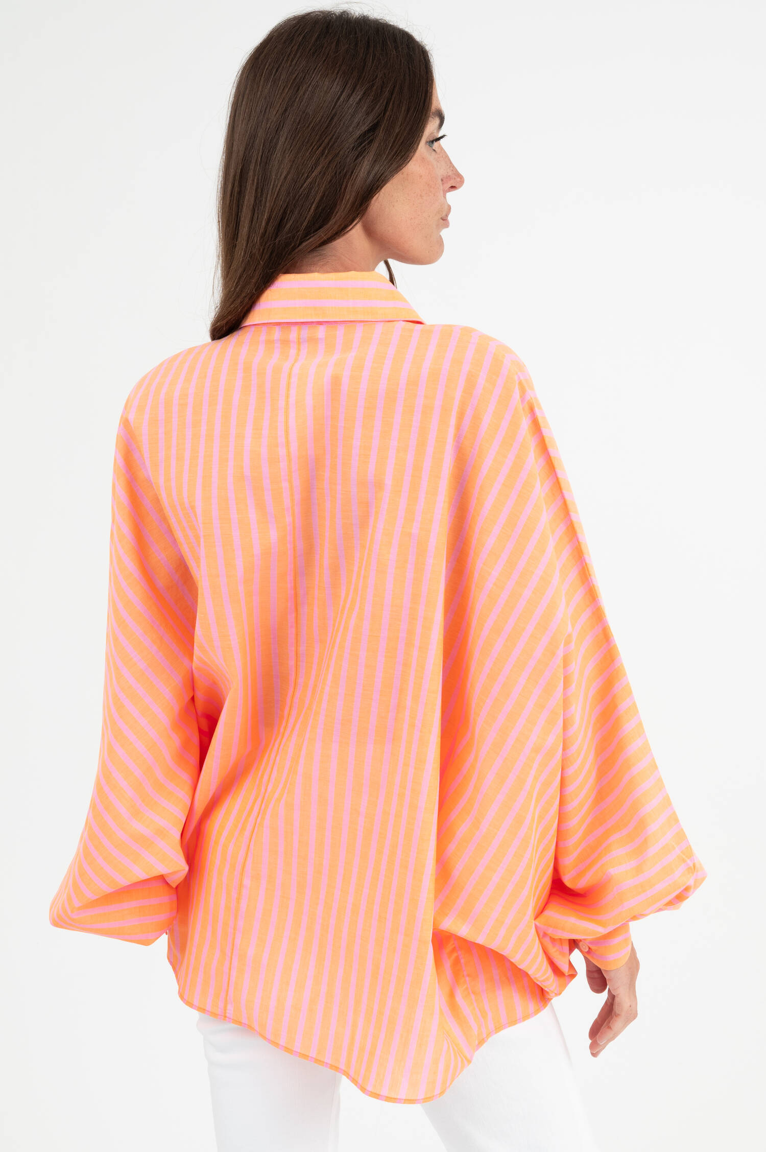 Bluse ANTONIA VOILE in Koralle/Pink gestreift Bluse ANTONIA VOILE in Koralle/Pink gestreift