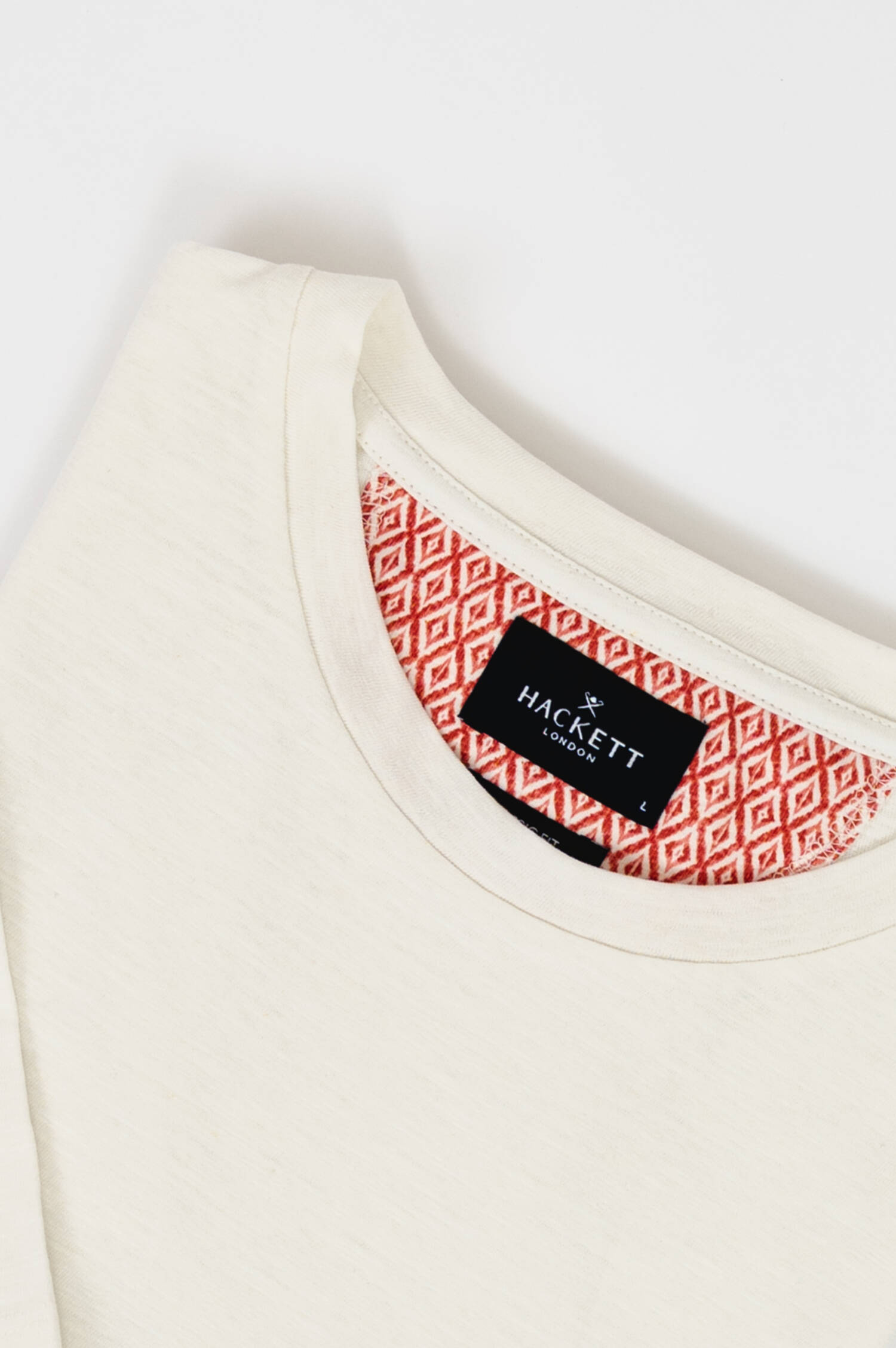 Baumwoll-Mix T-Shirt in Weiß