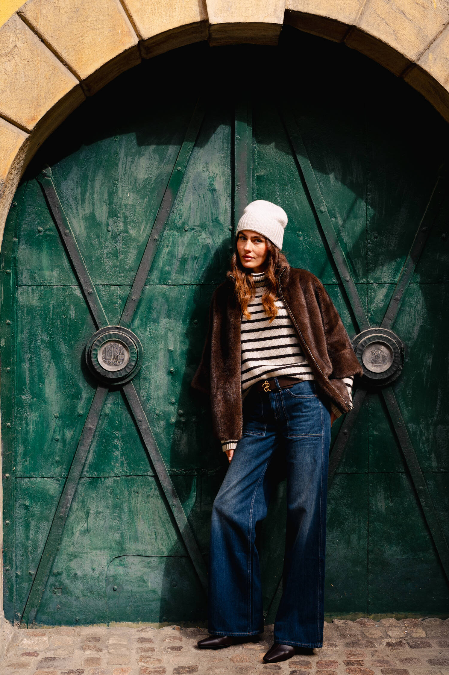 Faux-Fur-Jacke CHAMONIX in Braun