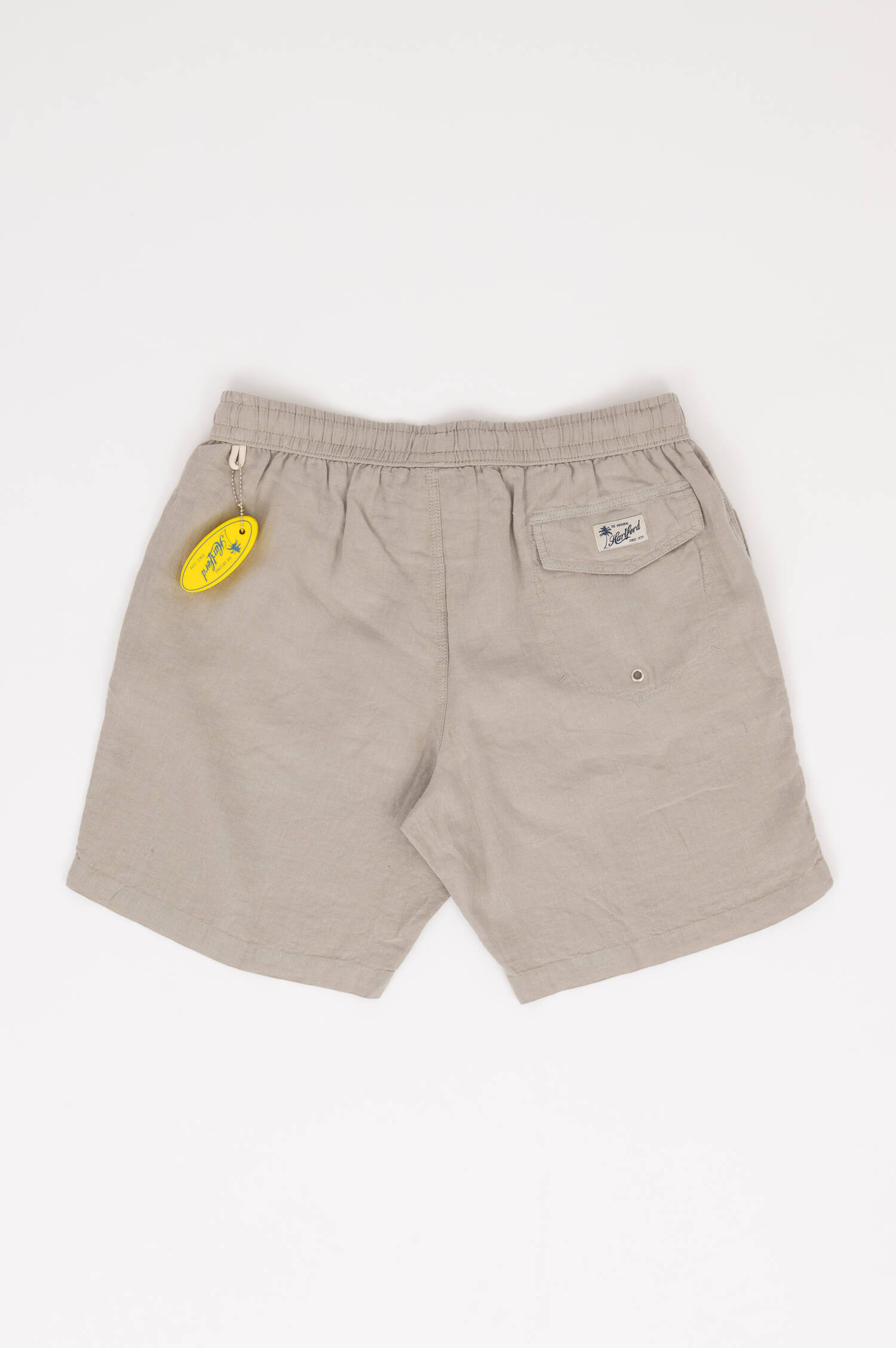 Leinen Bermuda in Khaki