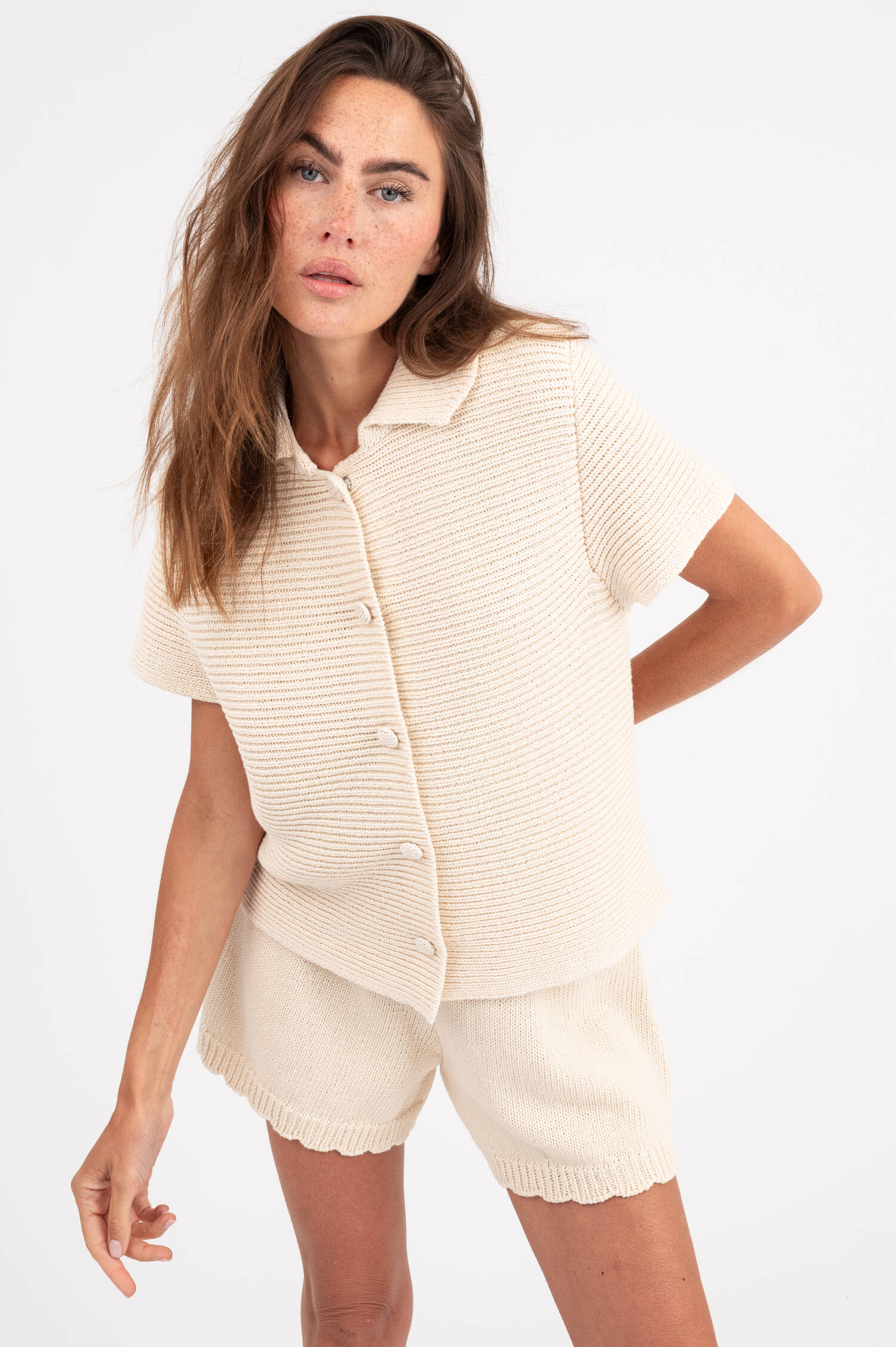 Strickweste HERMINE in Creme Strickweste HERMINE in Creme