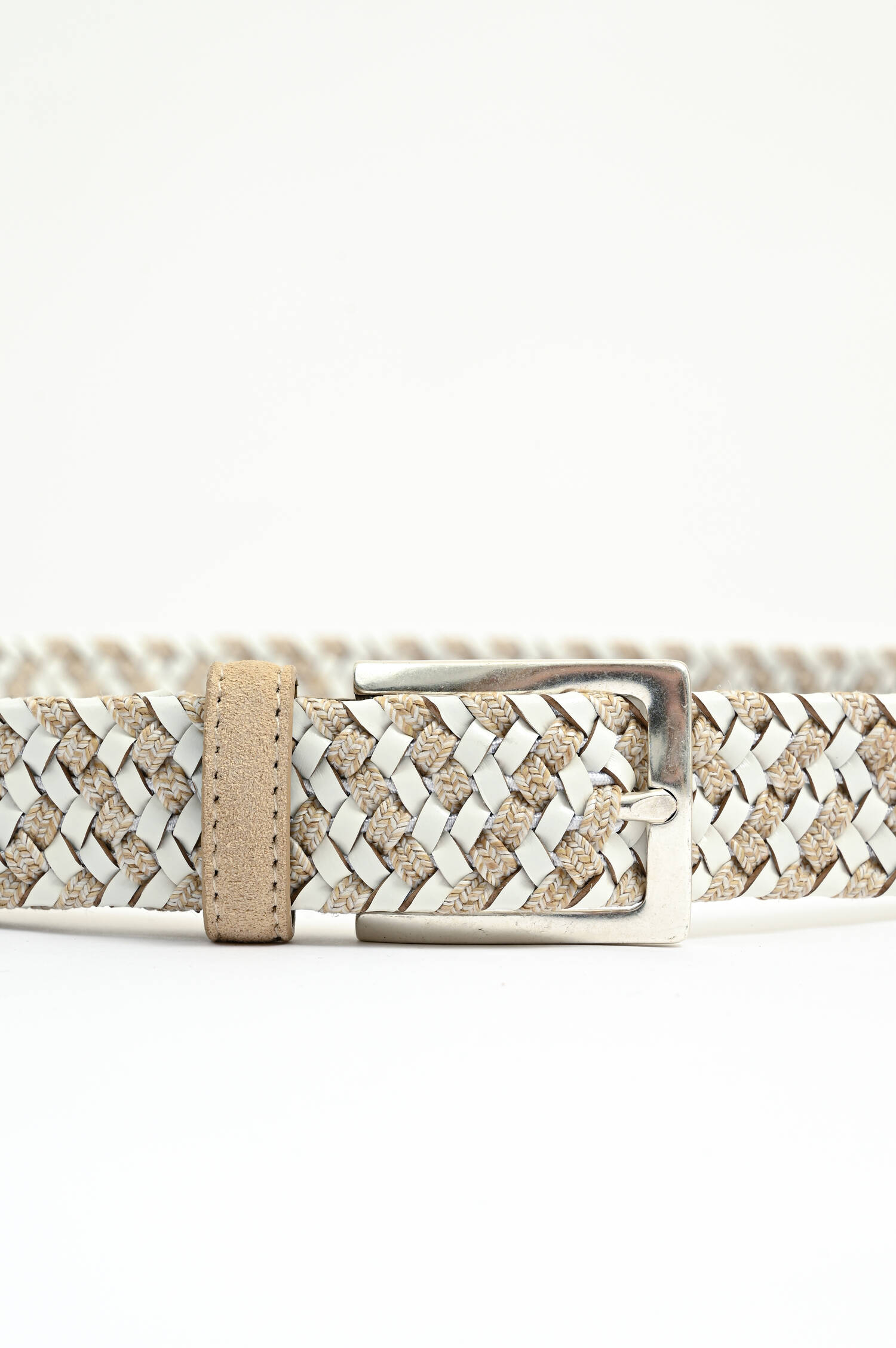 Flechtgürtel HONOLULU in Beige/Weiß Flechtgürtel HONOLULU in Beige/Weiß