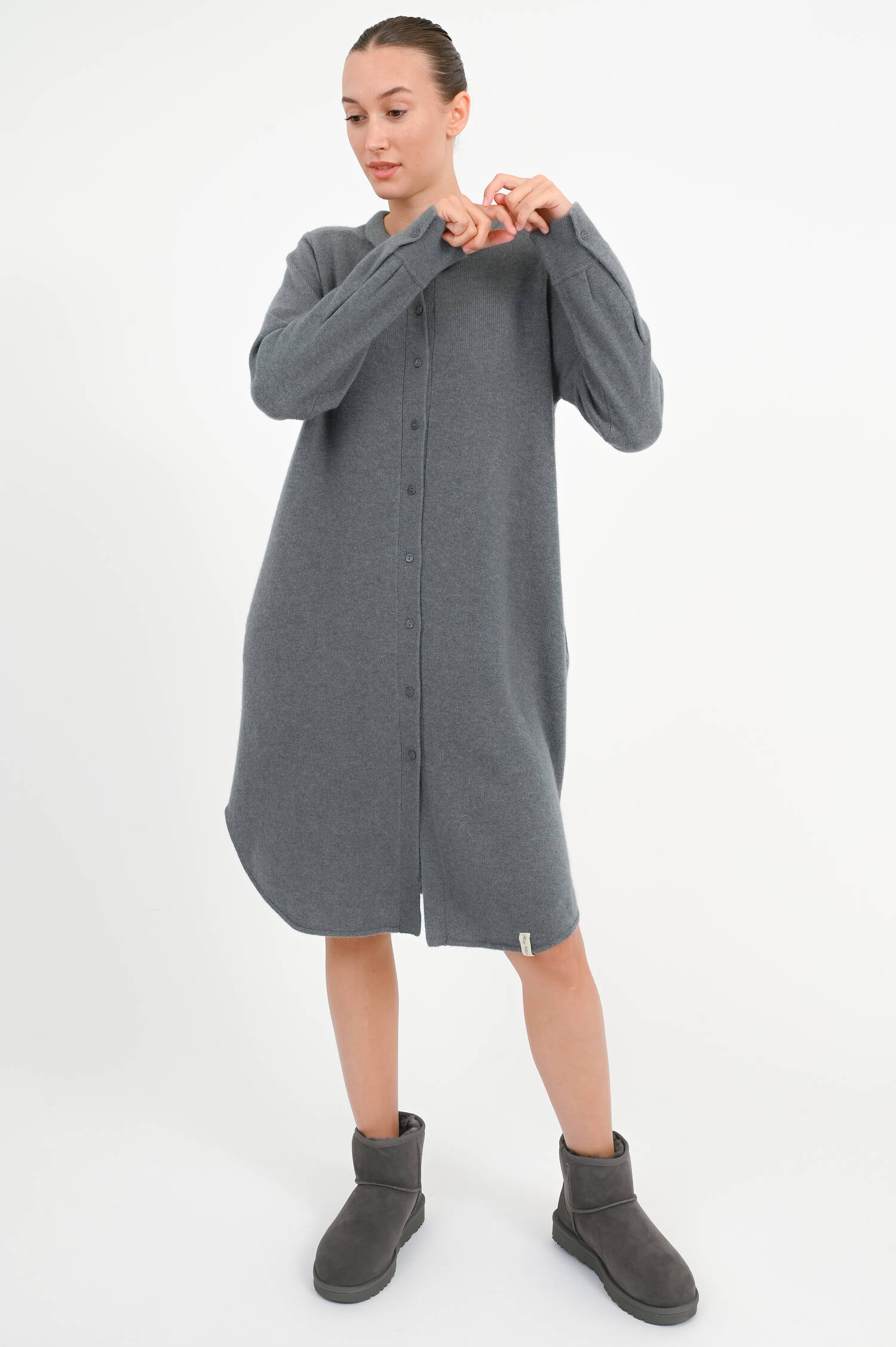 Cashmere Strickkleid in Boston Grey Cashmere Strickkleid in Boston Grey