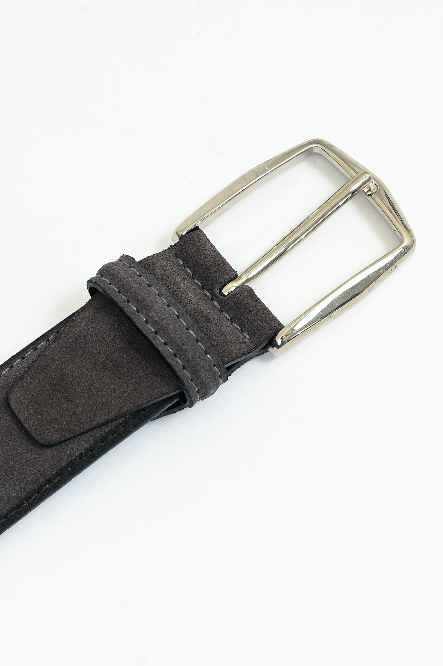 Gürtel aus Velour-Leder in Dunkelgrau Gürtel aus Velour-Leder in Dunkelgrau