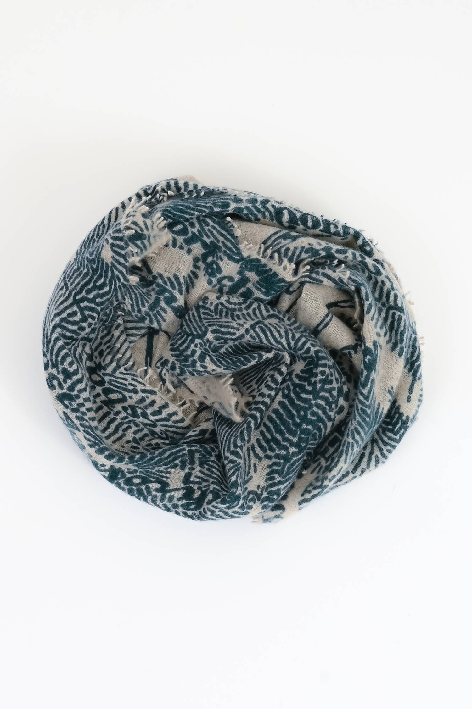 Cashmere Schal KÄRNTEN in Creme/Grün