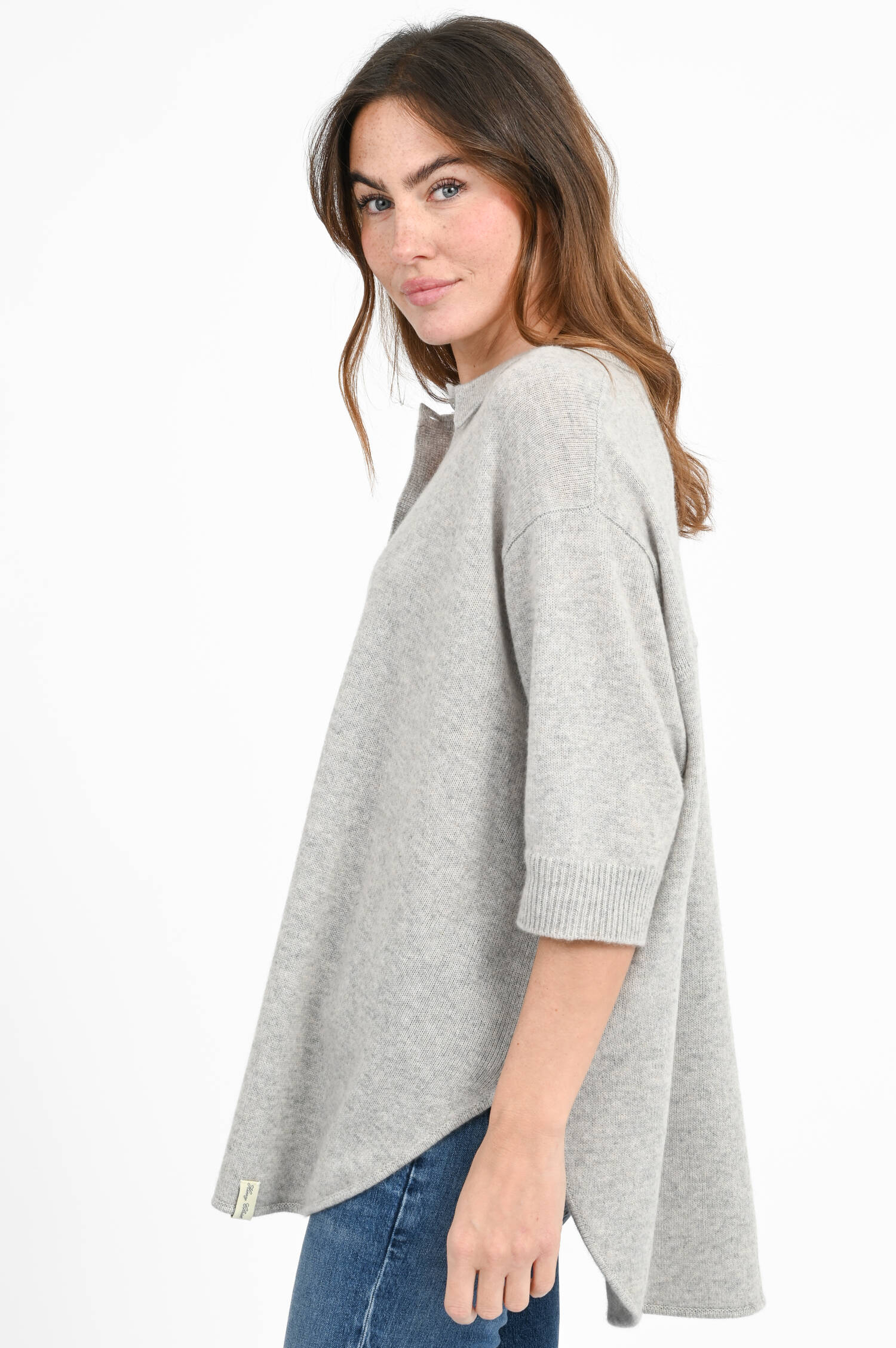Oversized Cardigan aus Cashmere-Mix in Light Grey Oversized Cardigan aus Cashmere-Mix in Light Grey