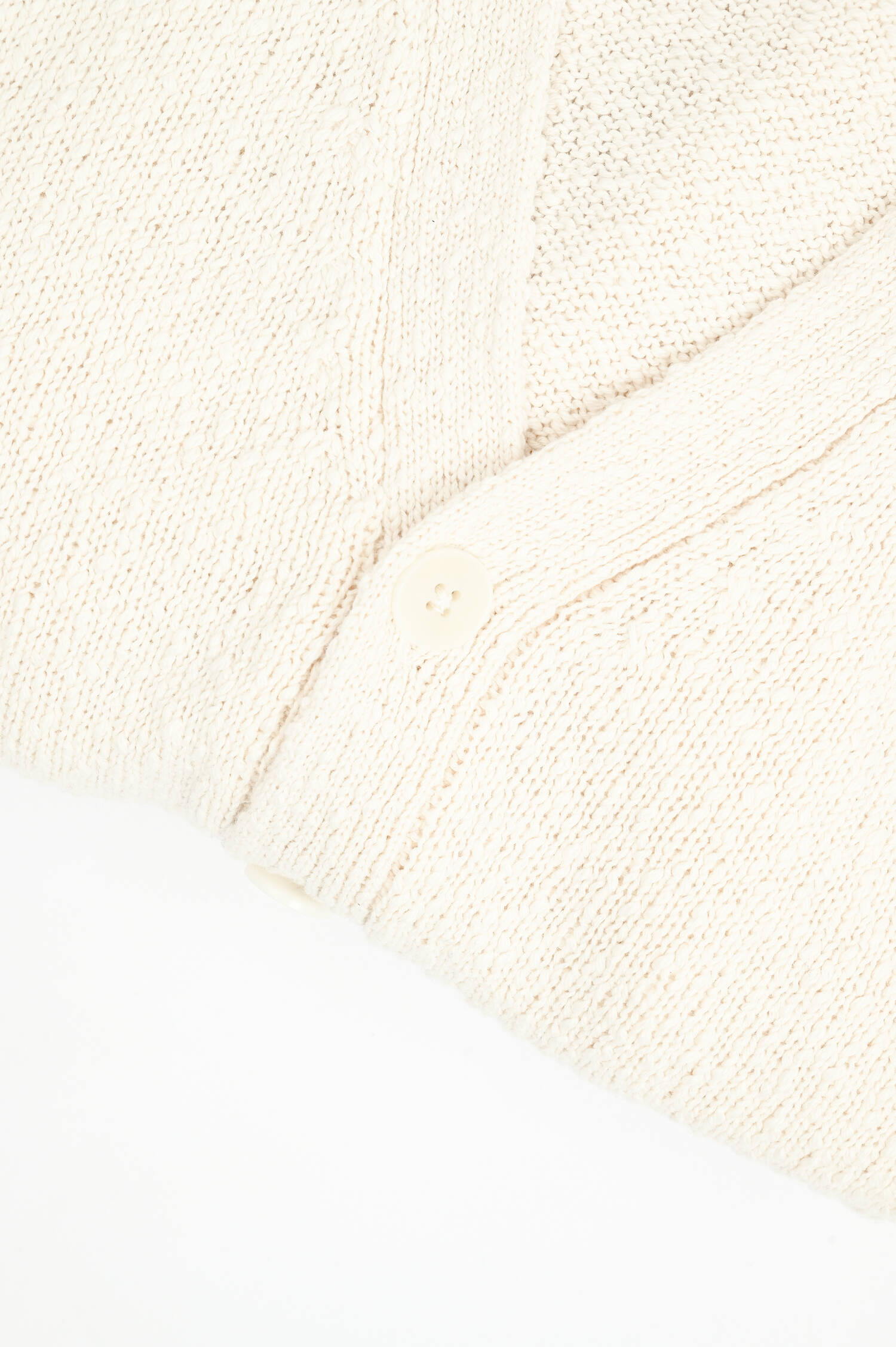 Strickweste aus Baumwolle in Creme