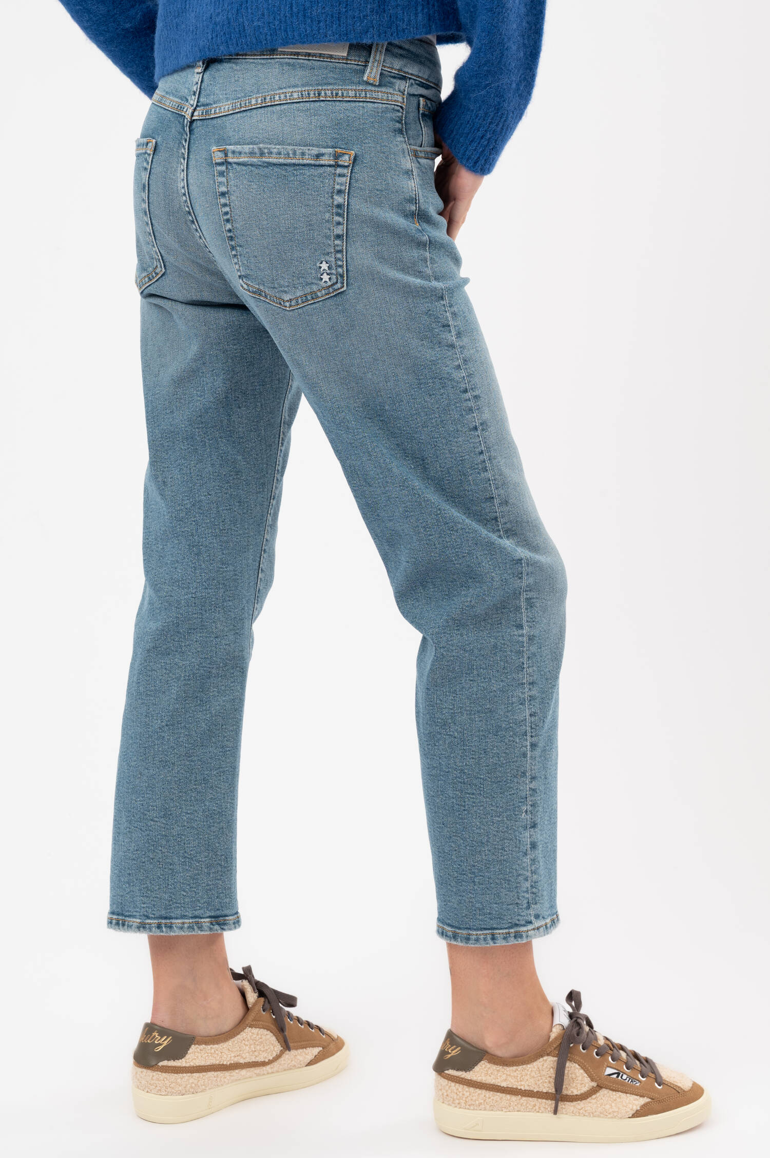 Relaxed Jeans in Mittelblau