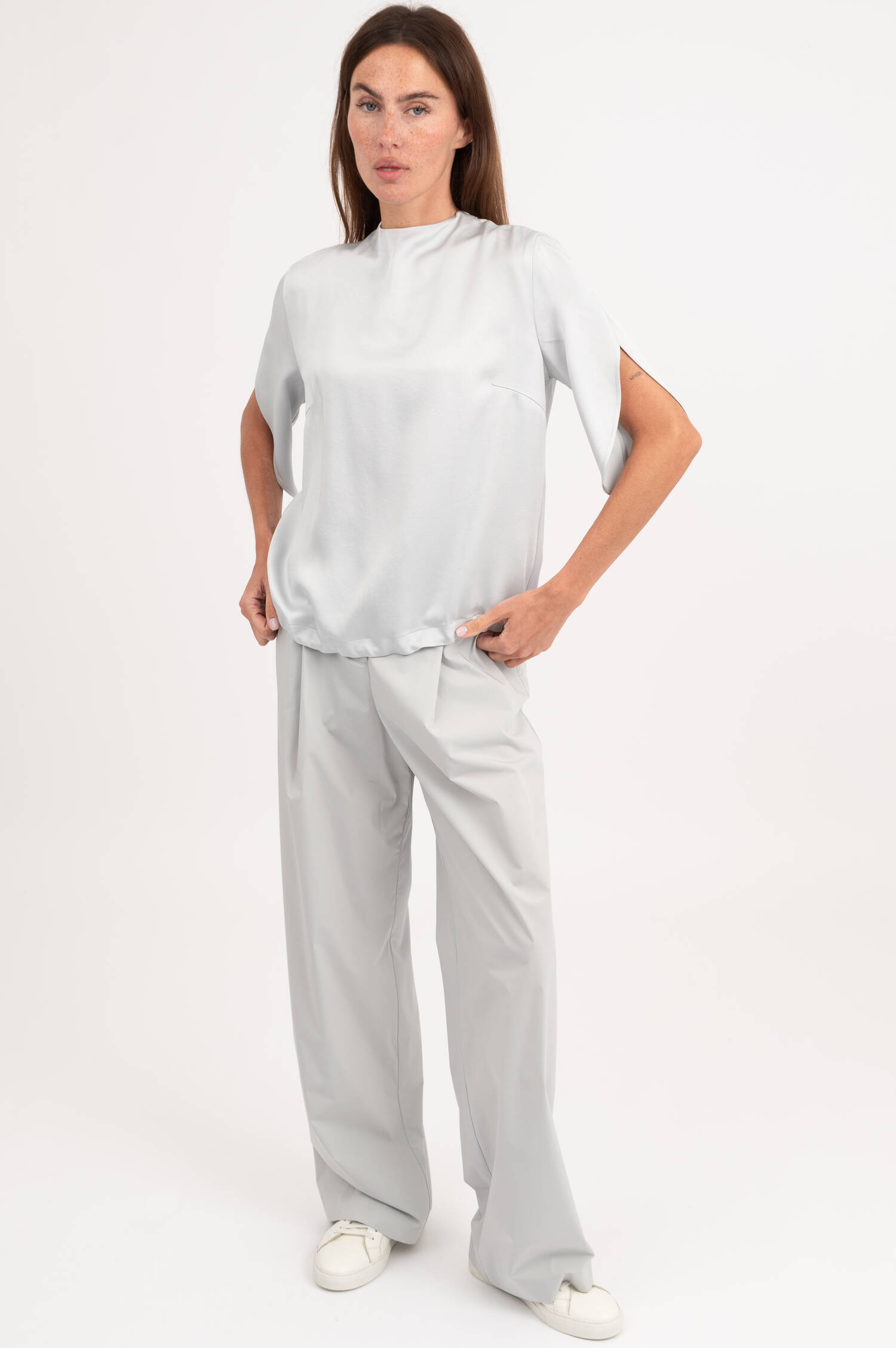 Blusenshirt in Hellblau Blusenshirt in Hellblau