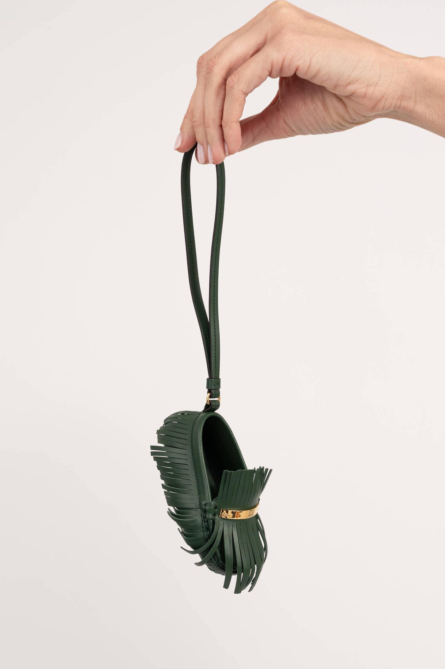 Schlüsselanhänger Minischuh SCARPINA in Dunkelgrün