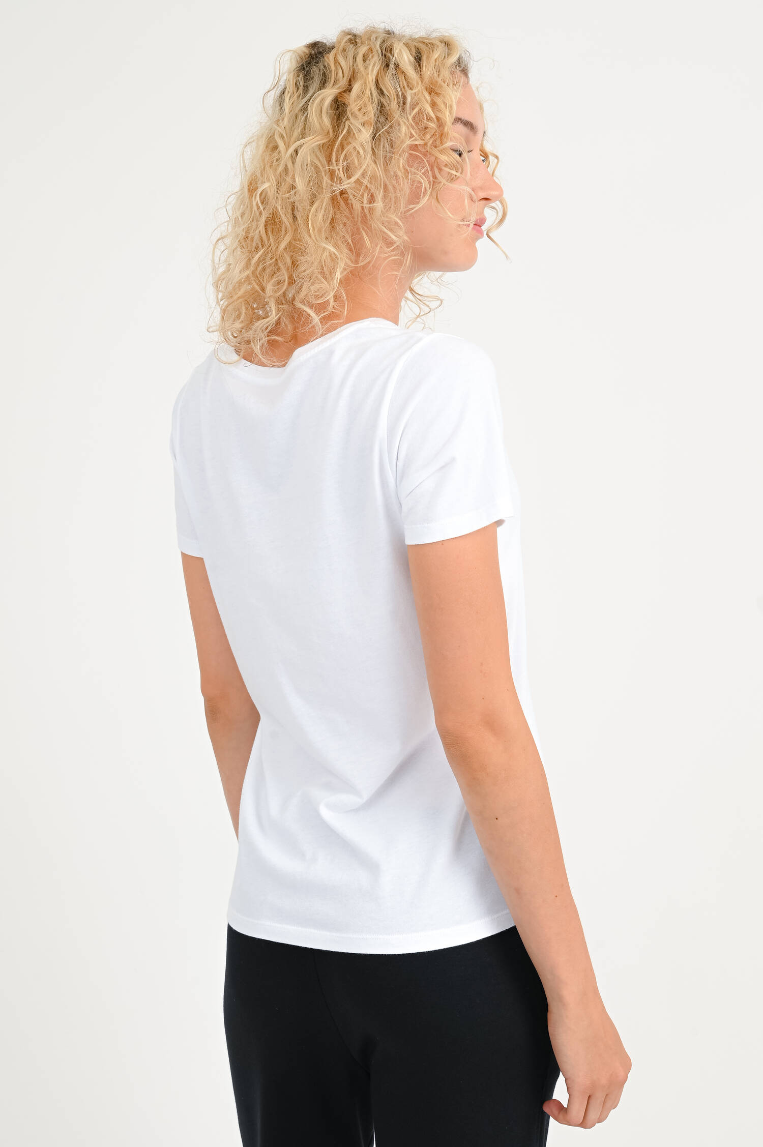 T-Shirt mit Aufdruck in Weiß