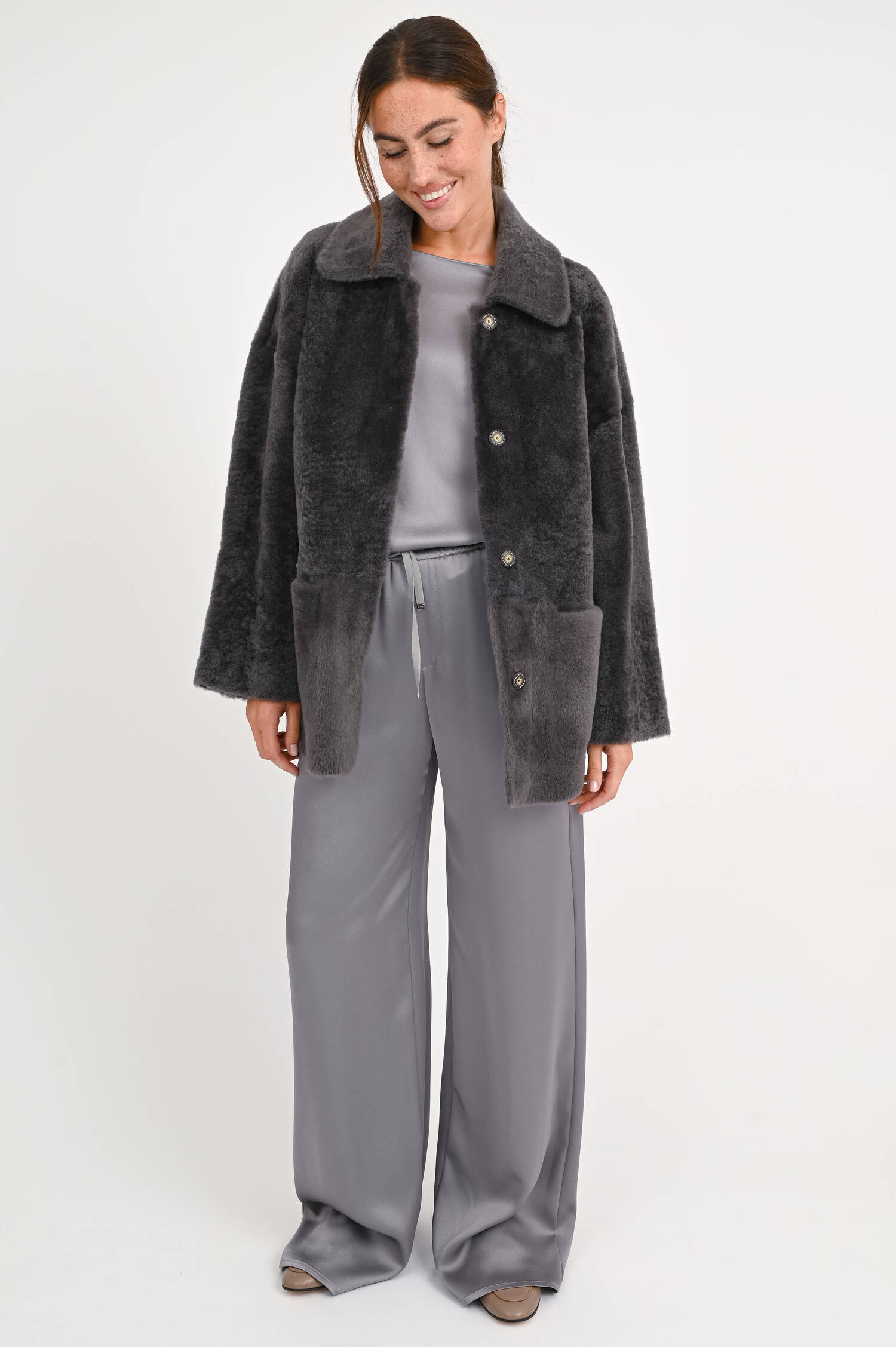 Wendejacke ANGELICA ASTRACAN in Grau Wendejacke ANGELICA ASTRACAN in Grau