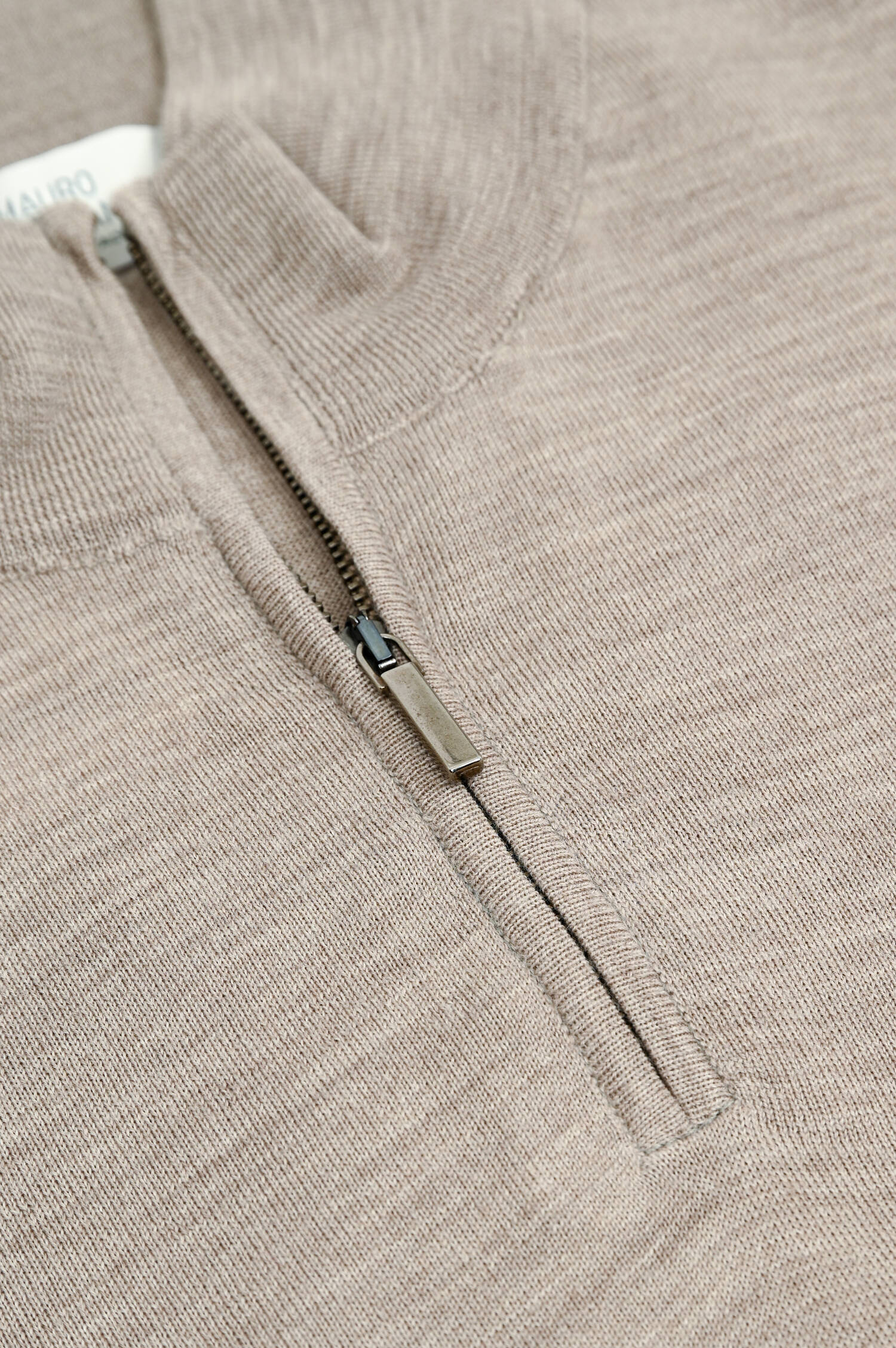 Feinstrickpullover aus Wolle in Beige