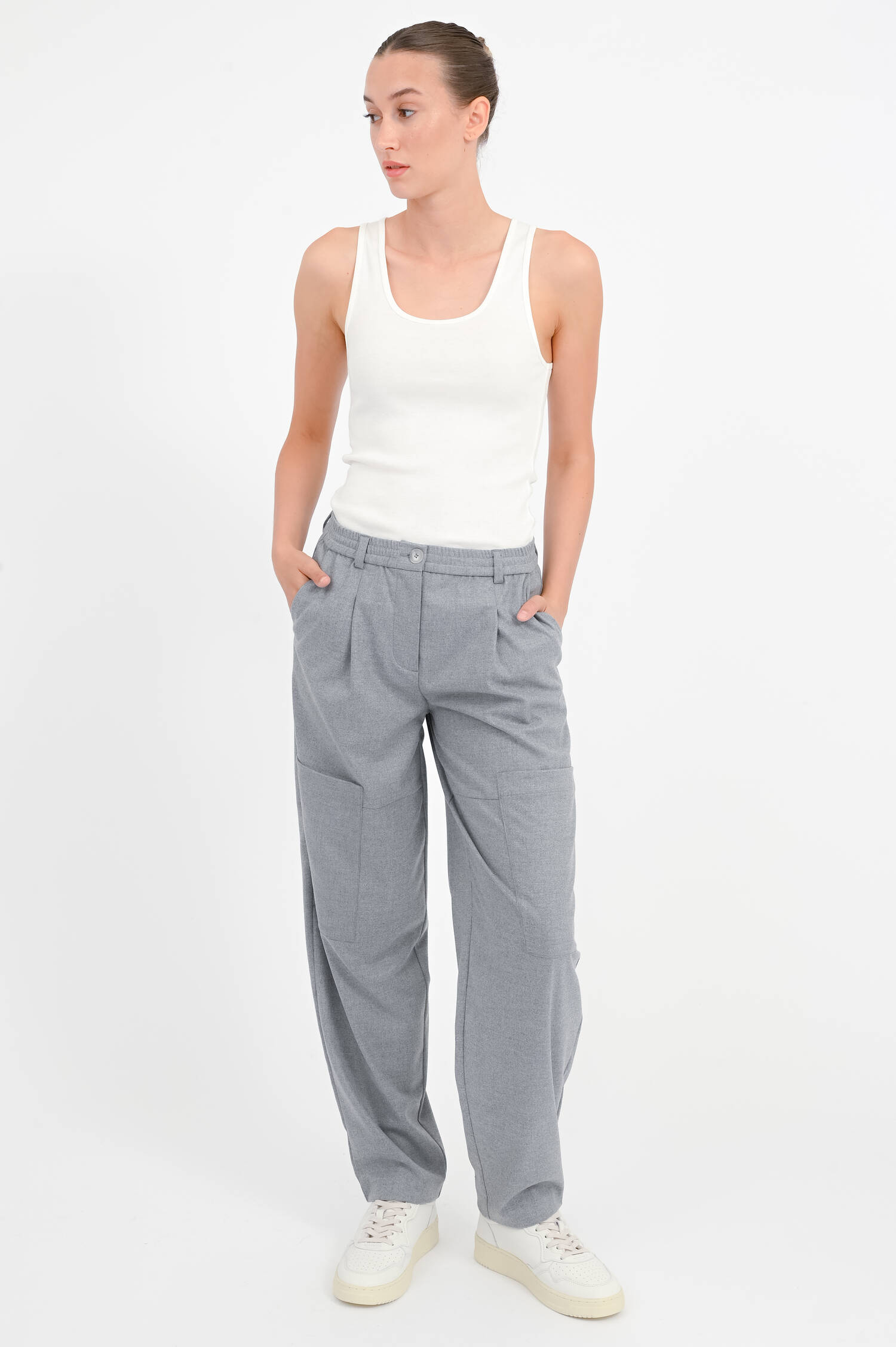 Ripp-Tanktop in Snow