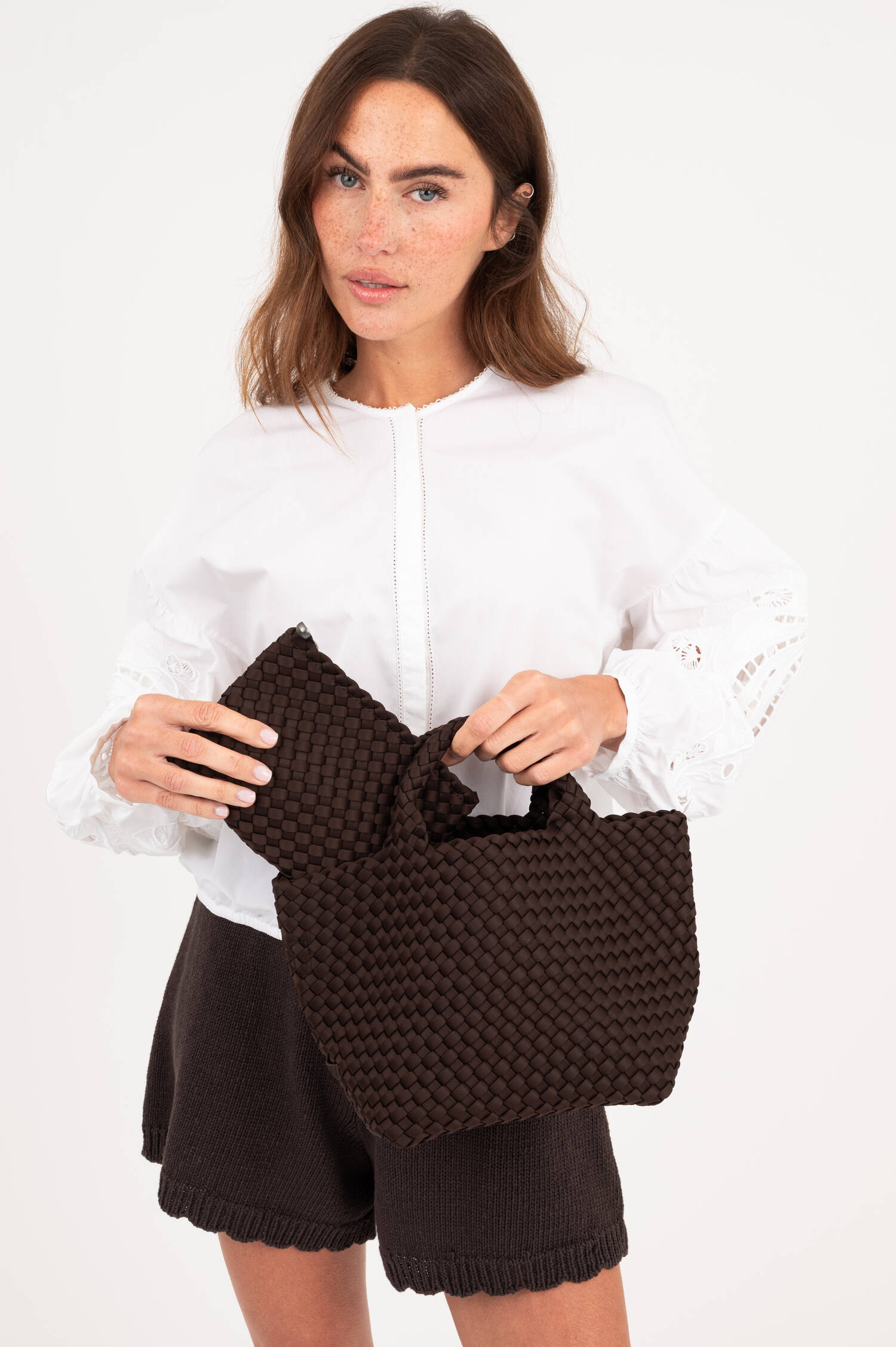 Tote ST. BARTHS SMALL mit Pouch in Dunkelbraun
