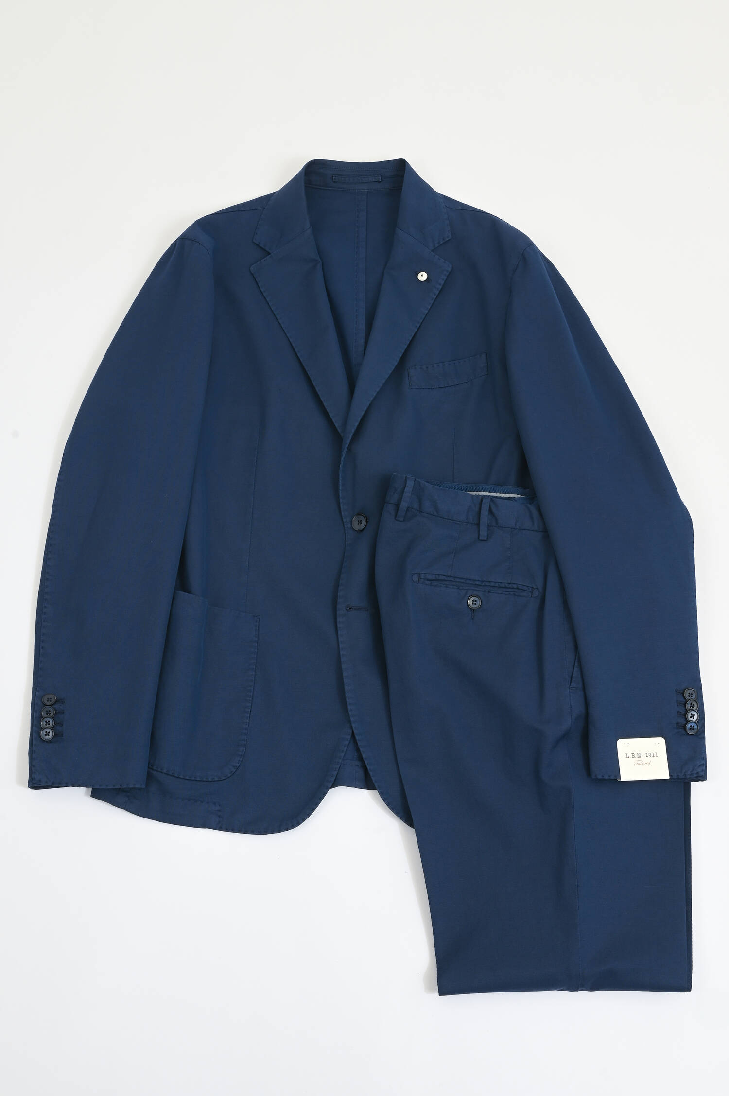 Anzug aus Baumwoll-Leinen-Mix in Navy Anzug aus Baumwoll-Leinen-Mix in Navy