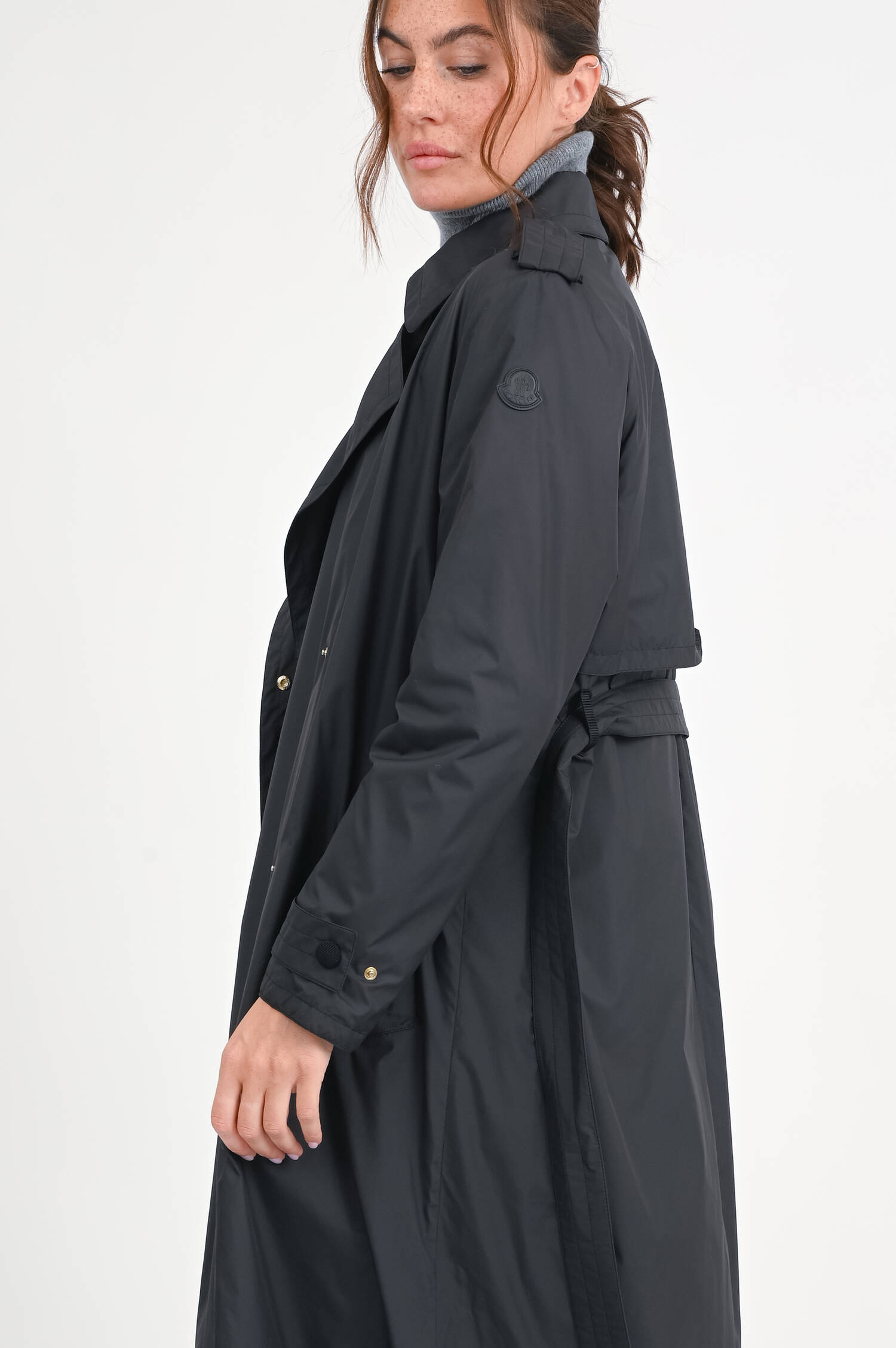 Wattierter Trenchcoat BARBENTANE in Schwarz