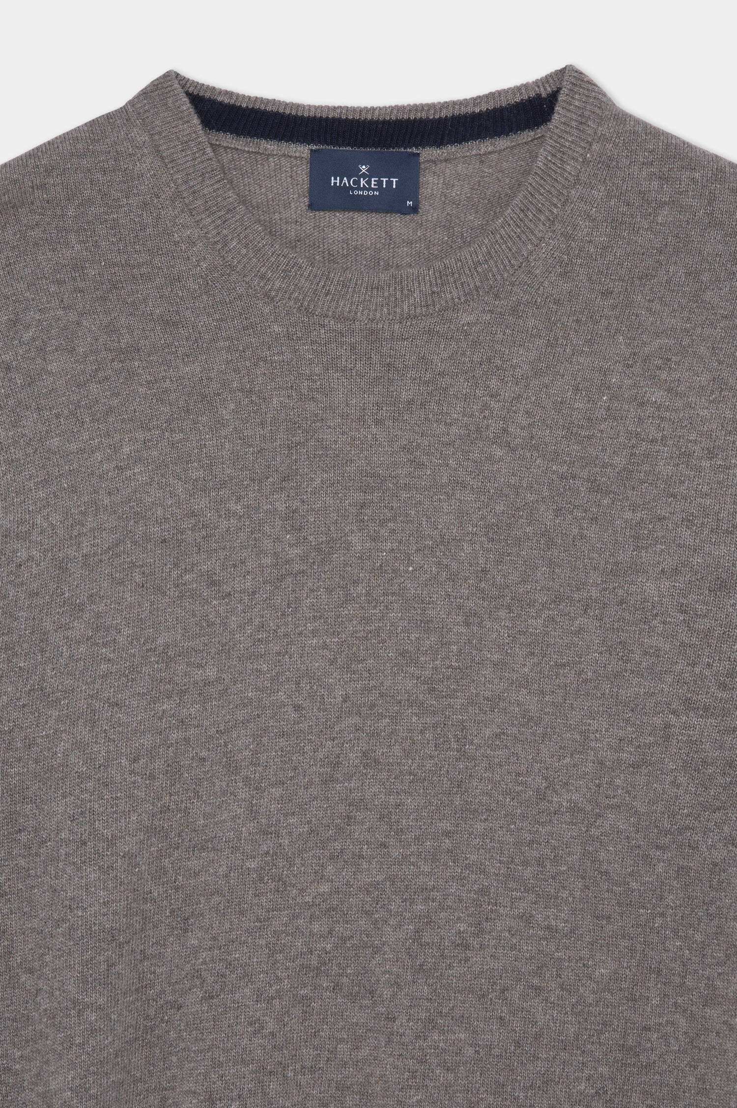 Rundhals-Pullover in Taupe Rundhals-Pullover in Taupe