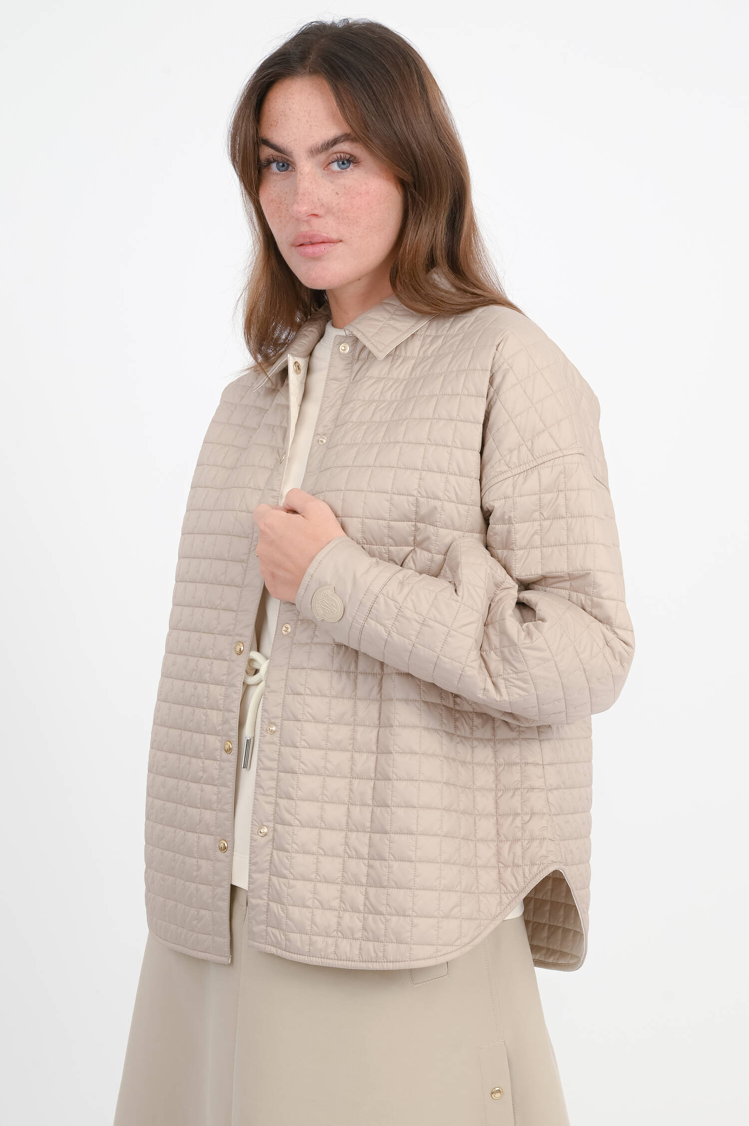 Wattierte Wendejacke/Hemd in Beige Wattierte Wendejacke/Hemd in Beige