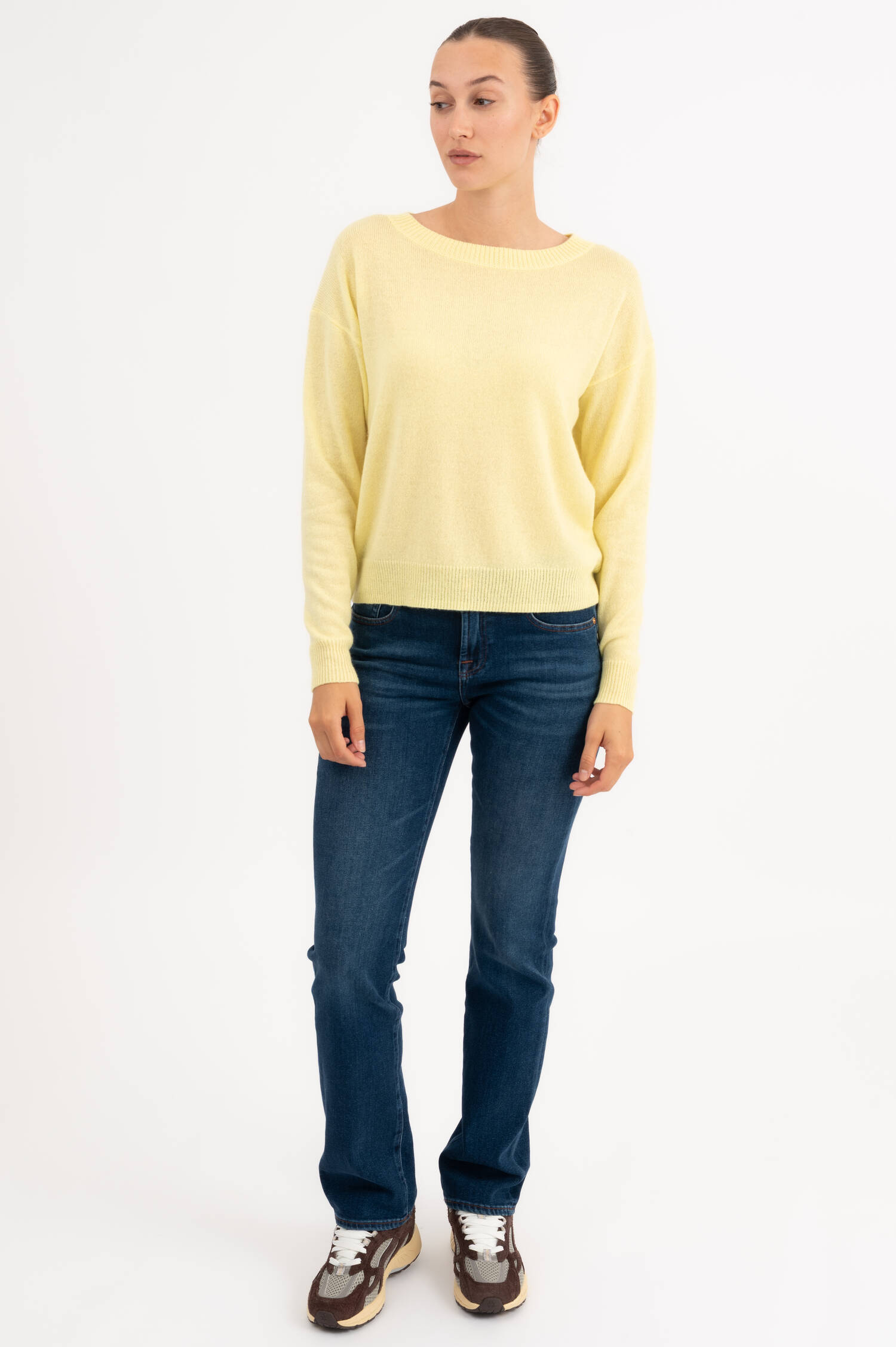 Cashmere-Pullover in Pastellgelb Cashmere-Pullover in Pastellgelb