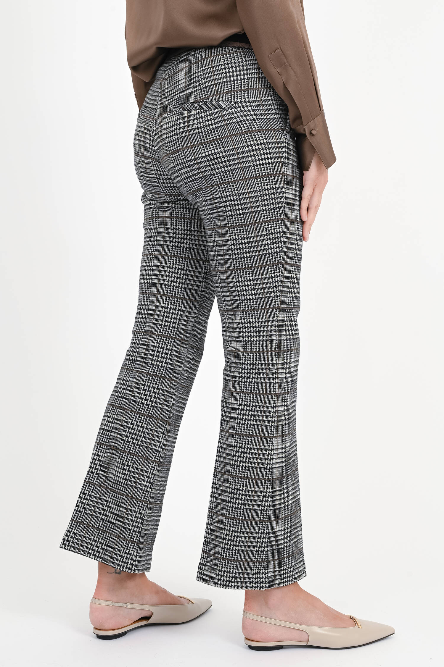 Hahnentritt-Hose FRANCOISE in Schwarz/Creme