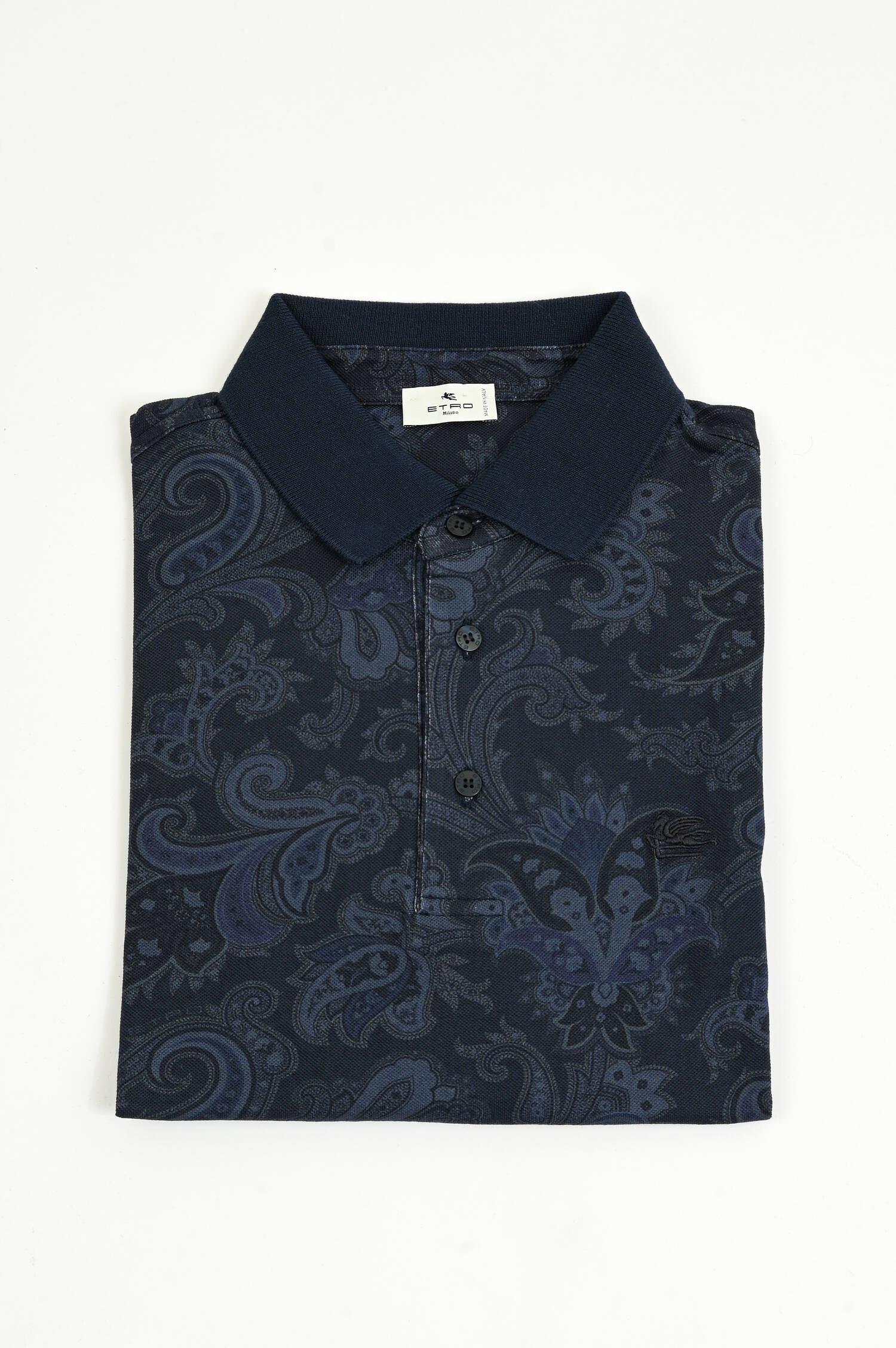Polo-Shirt in Navy mit Paisley-Muster Polo-Shirt in Navy mit Paisley-Muster