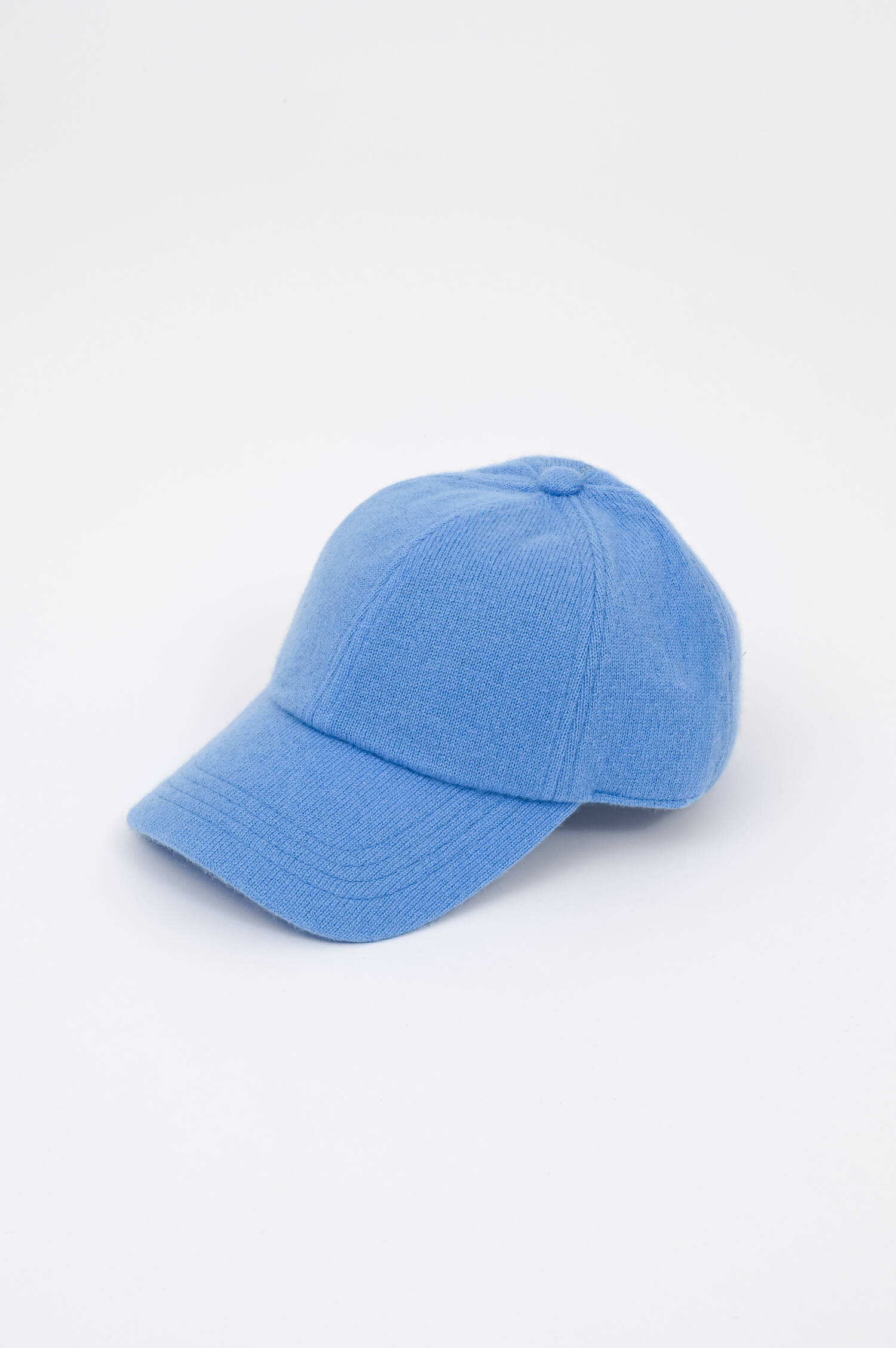 Basecap aus Cashmere in Surfblue