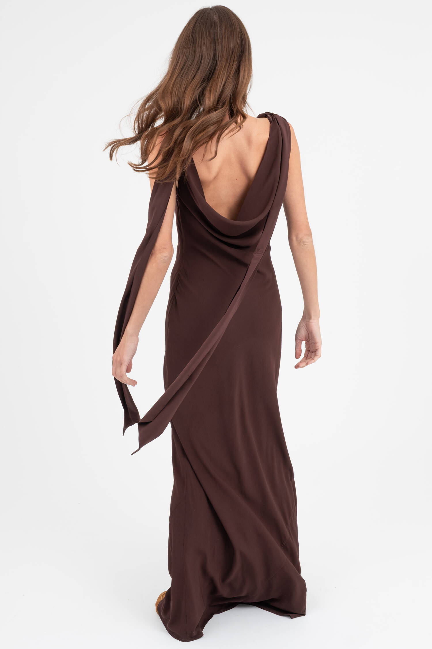 Maxi Kleid VIDA in Braun
