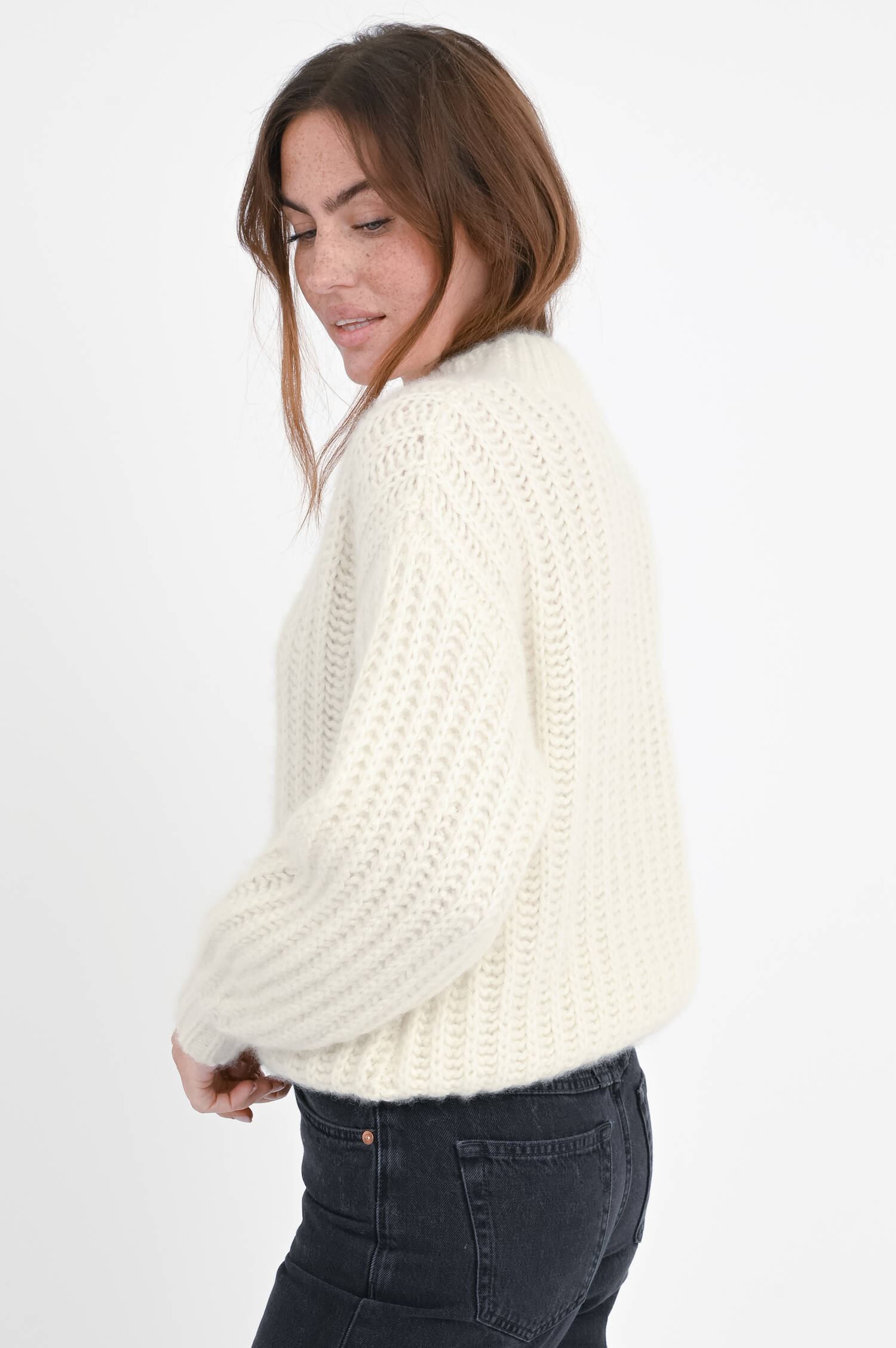 Pure-Cashmere-Pullover KOURTNEY in Creme