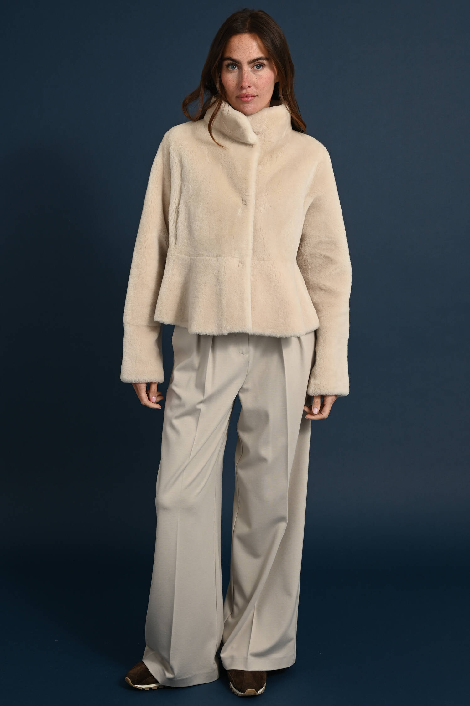 Wendejacke GINA aus Lammleder in Ecru Wendejacke GINA aus Lammleder in Ecru