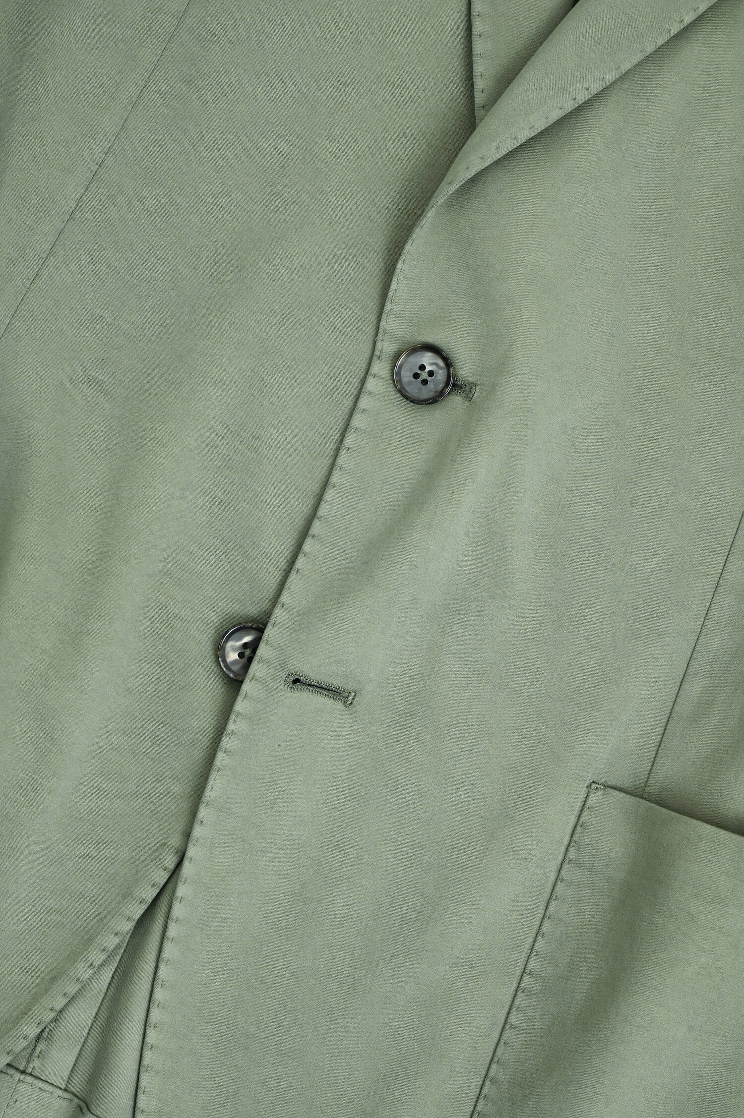 Sakko aus Baumwoll-Seiden-Mix in Dark Sage