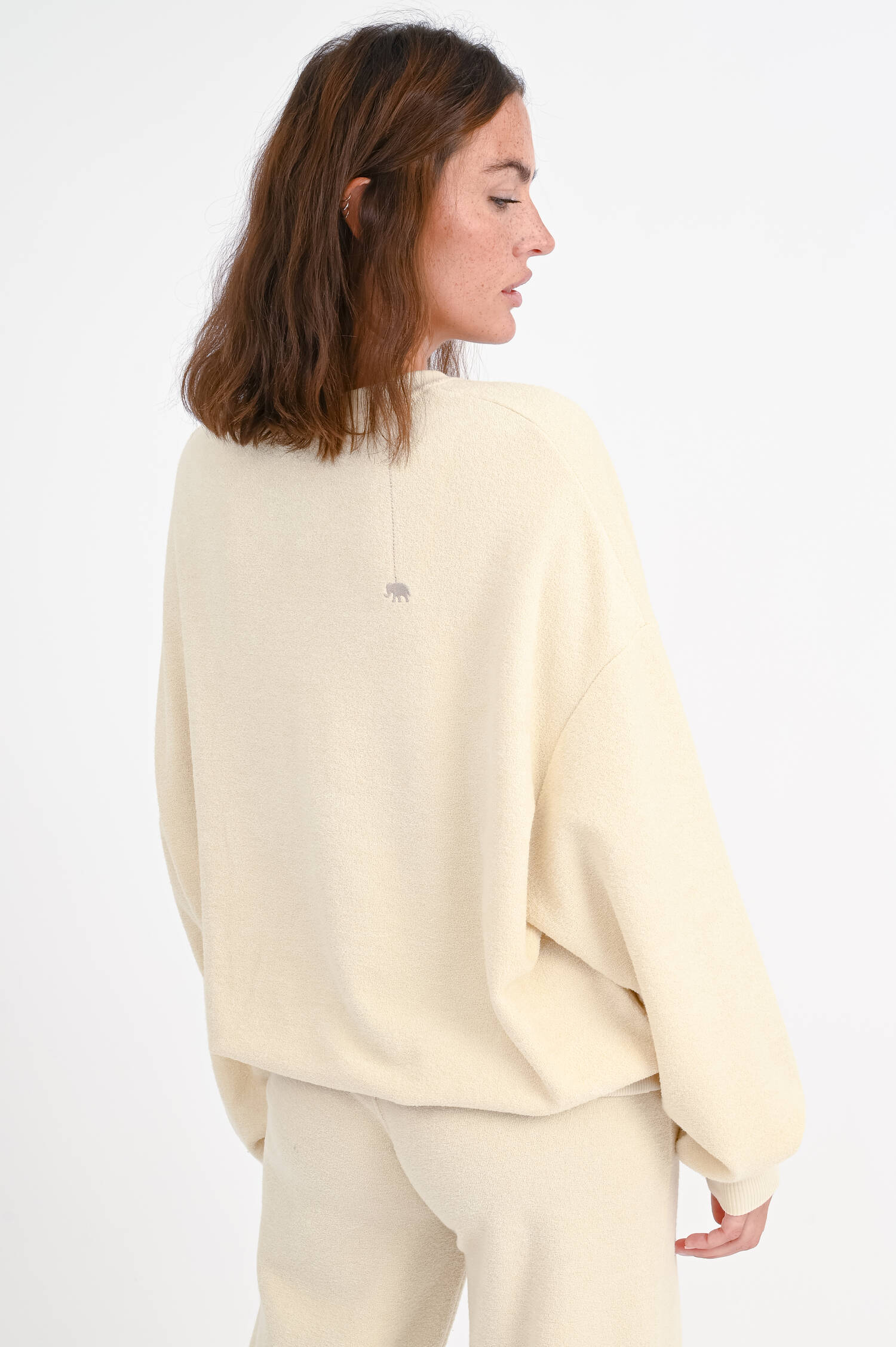 Frottee-Sweatshirt RANA in Creme