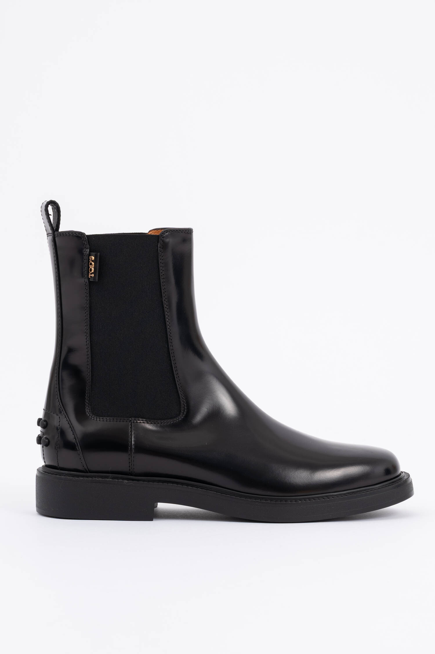 Leder Stiefeletten in Schwarz
